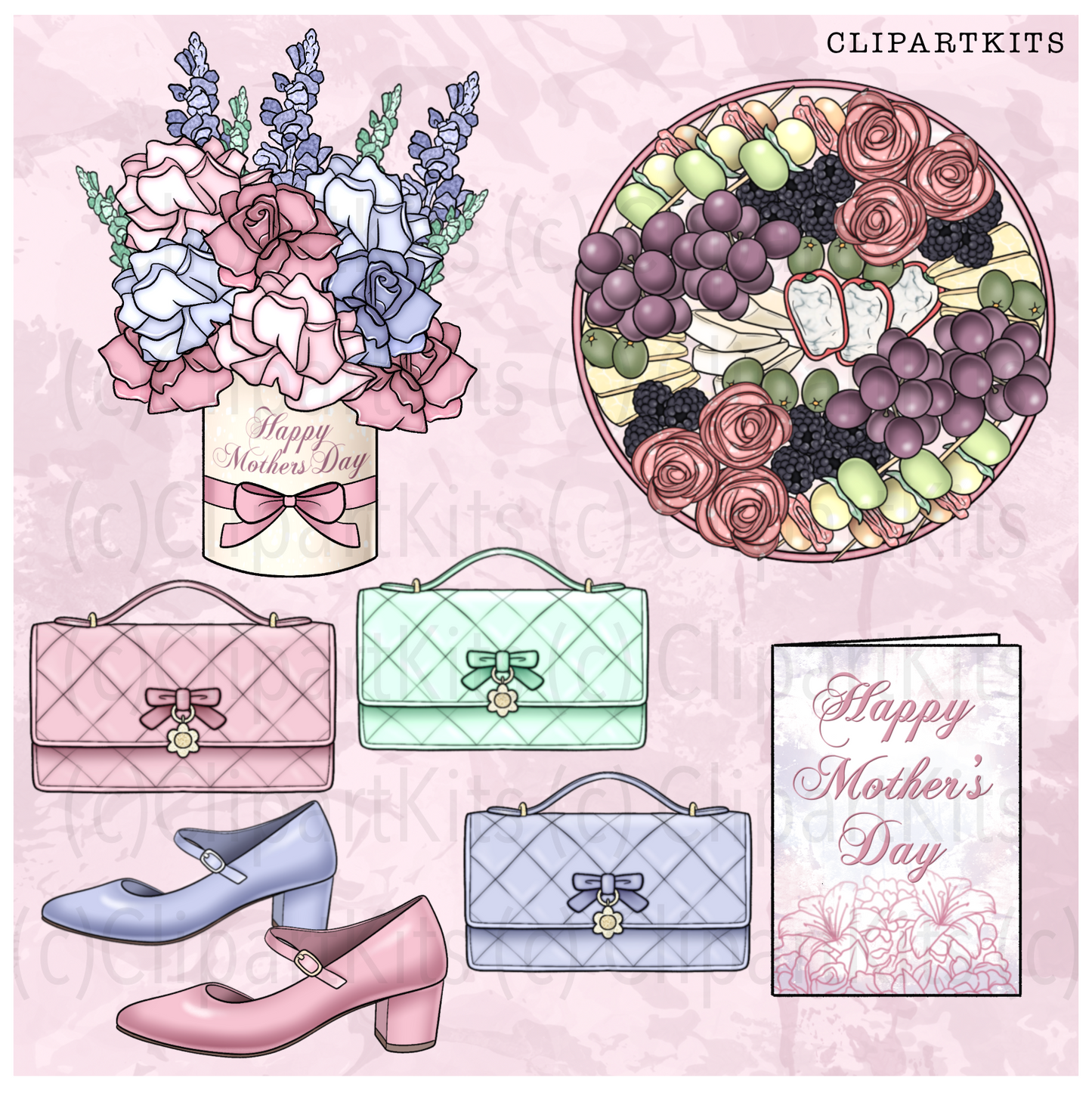 Mother’s Day Picnic | Complete Clipart Set
