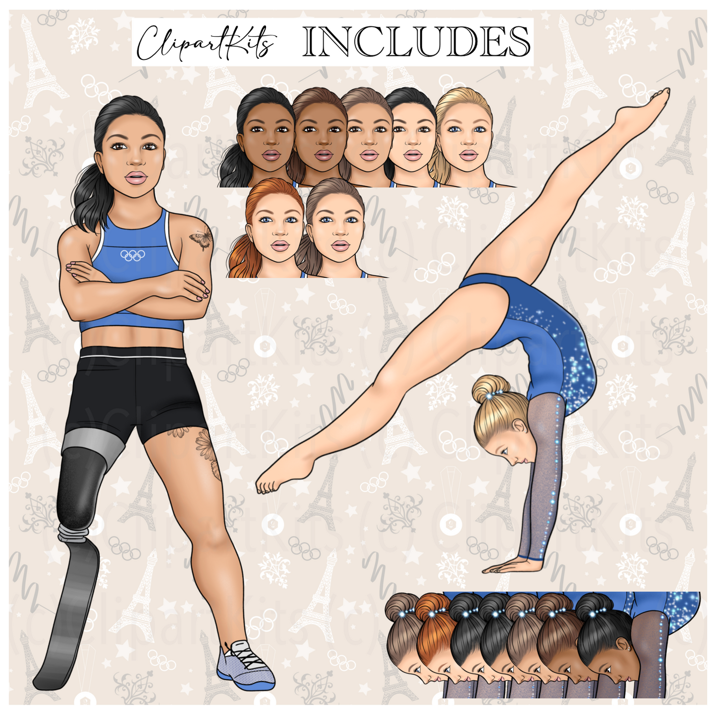 Paris Olympics 2024 | Complete Clipart Set