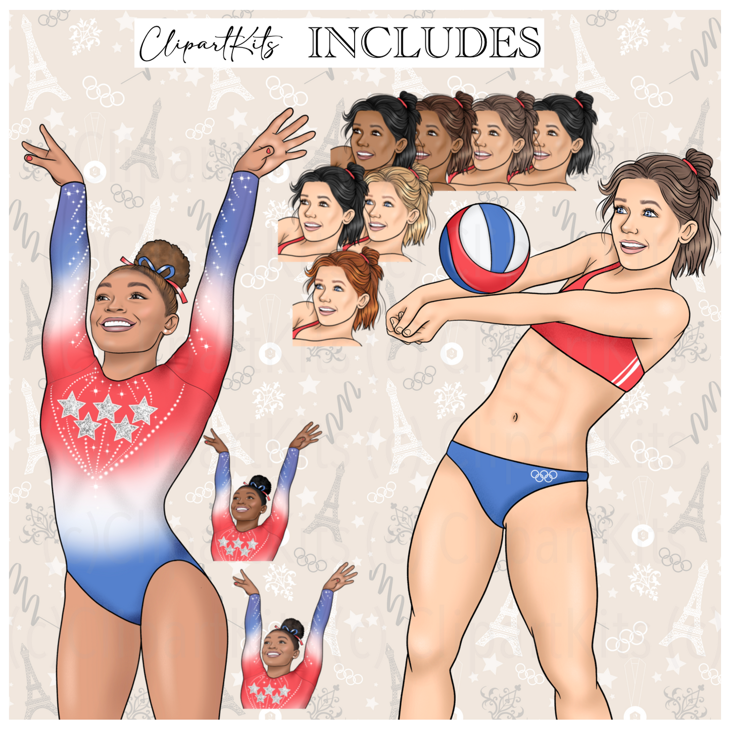 Paris Olympics 2024 | Complete Clipart Set