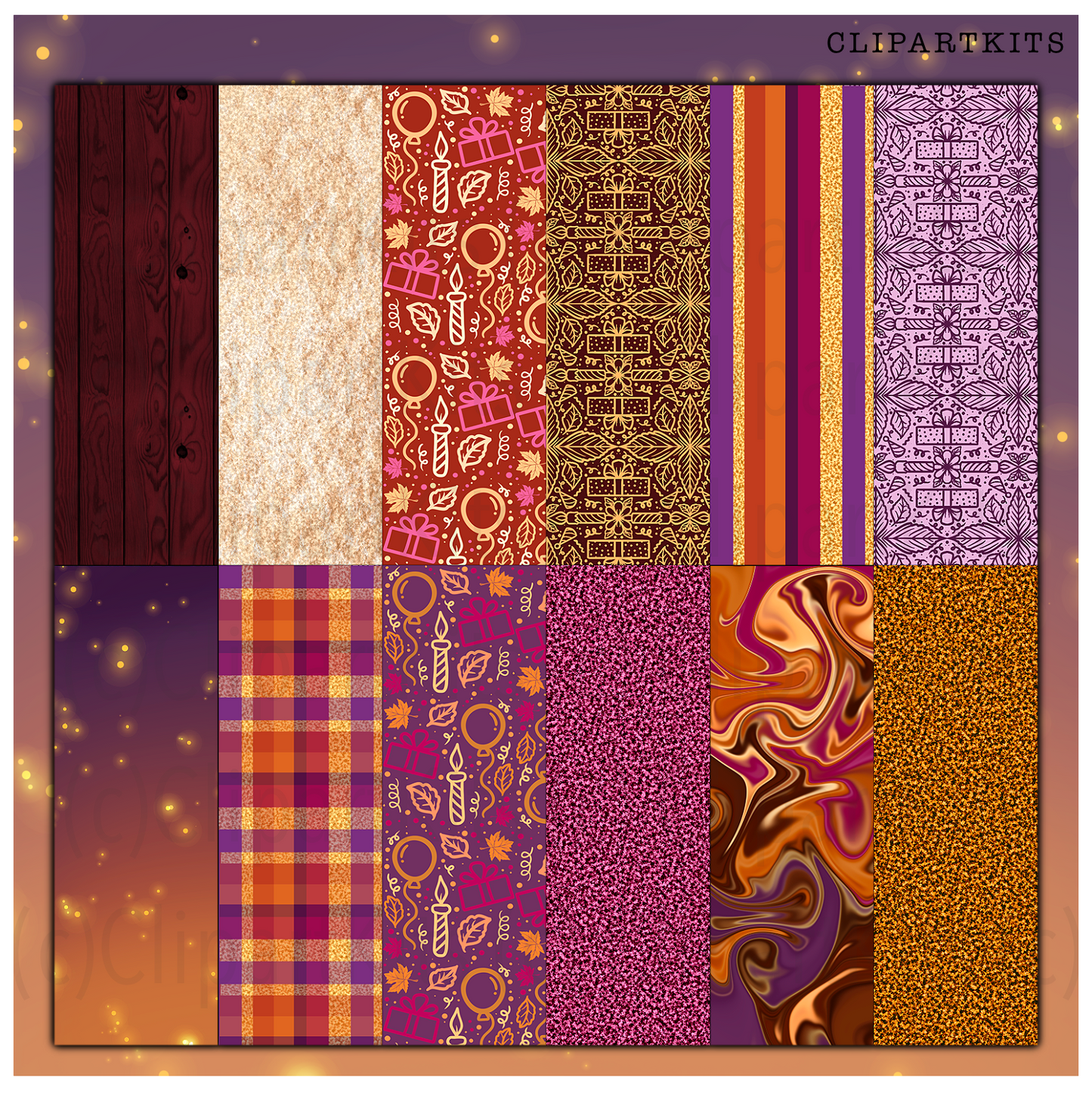 Fall Birthday | Complete Clipart Set
