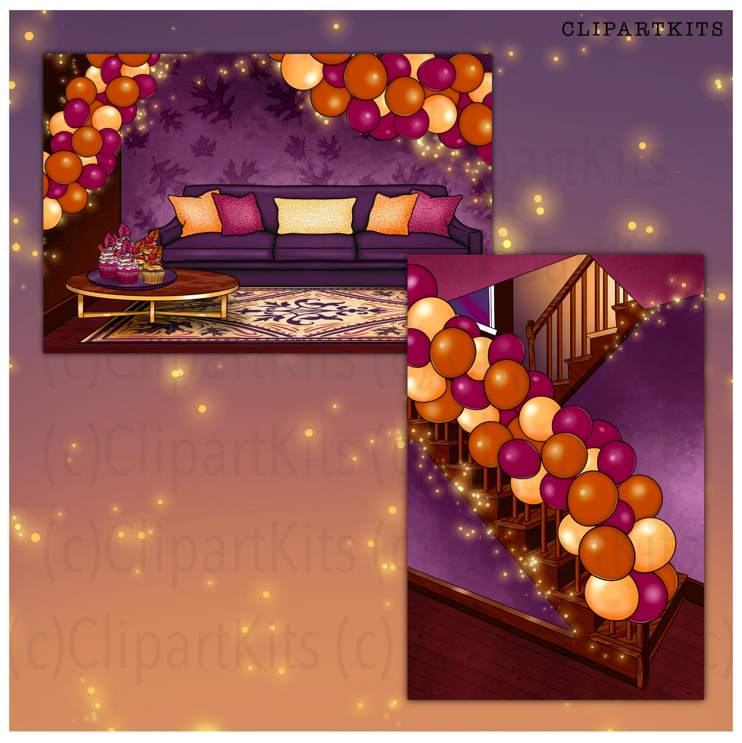 Fall Birthday | Complete Clipart Set