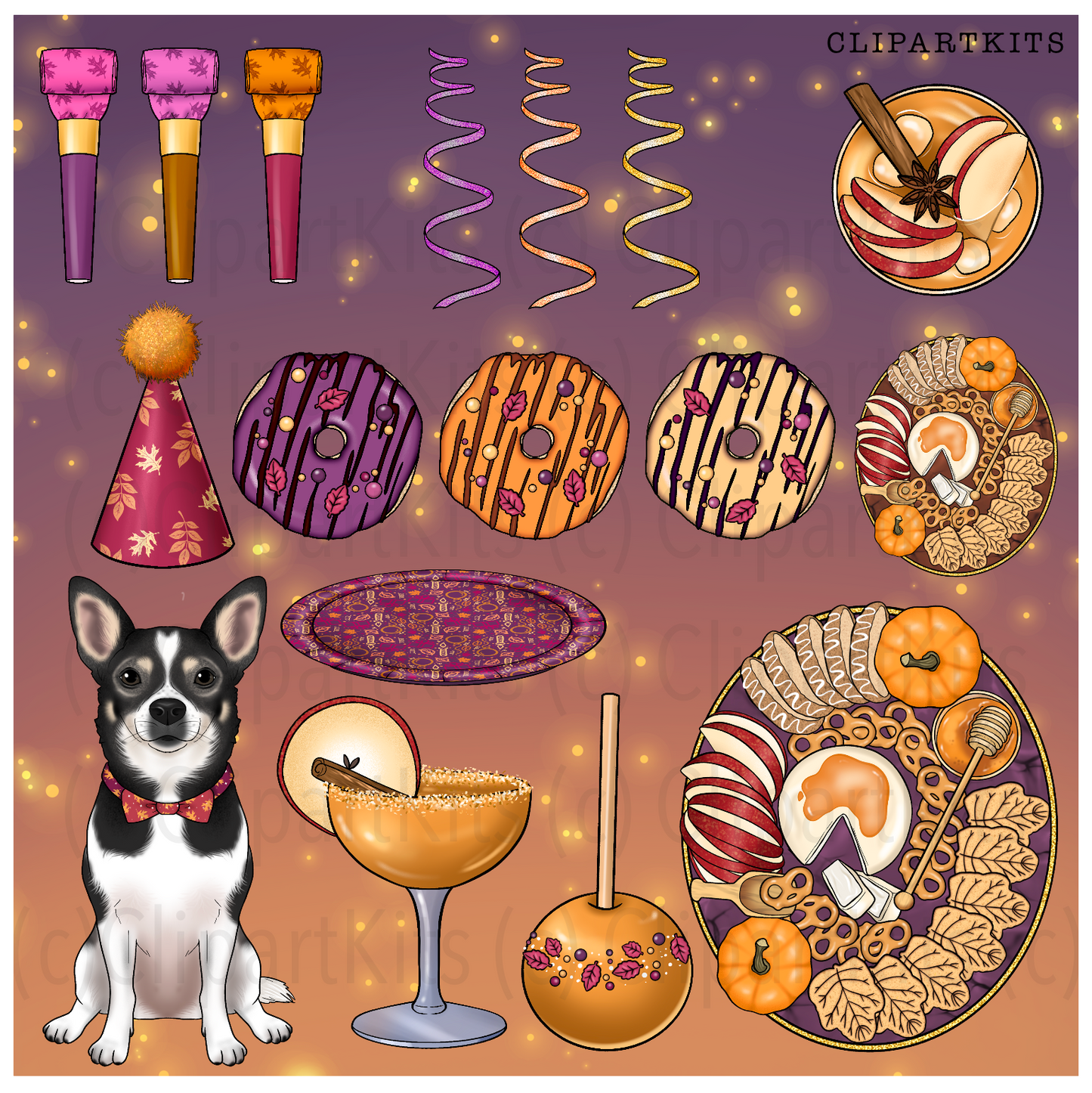 Fall Birthday | Complete Clipart Set
