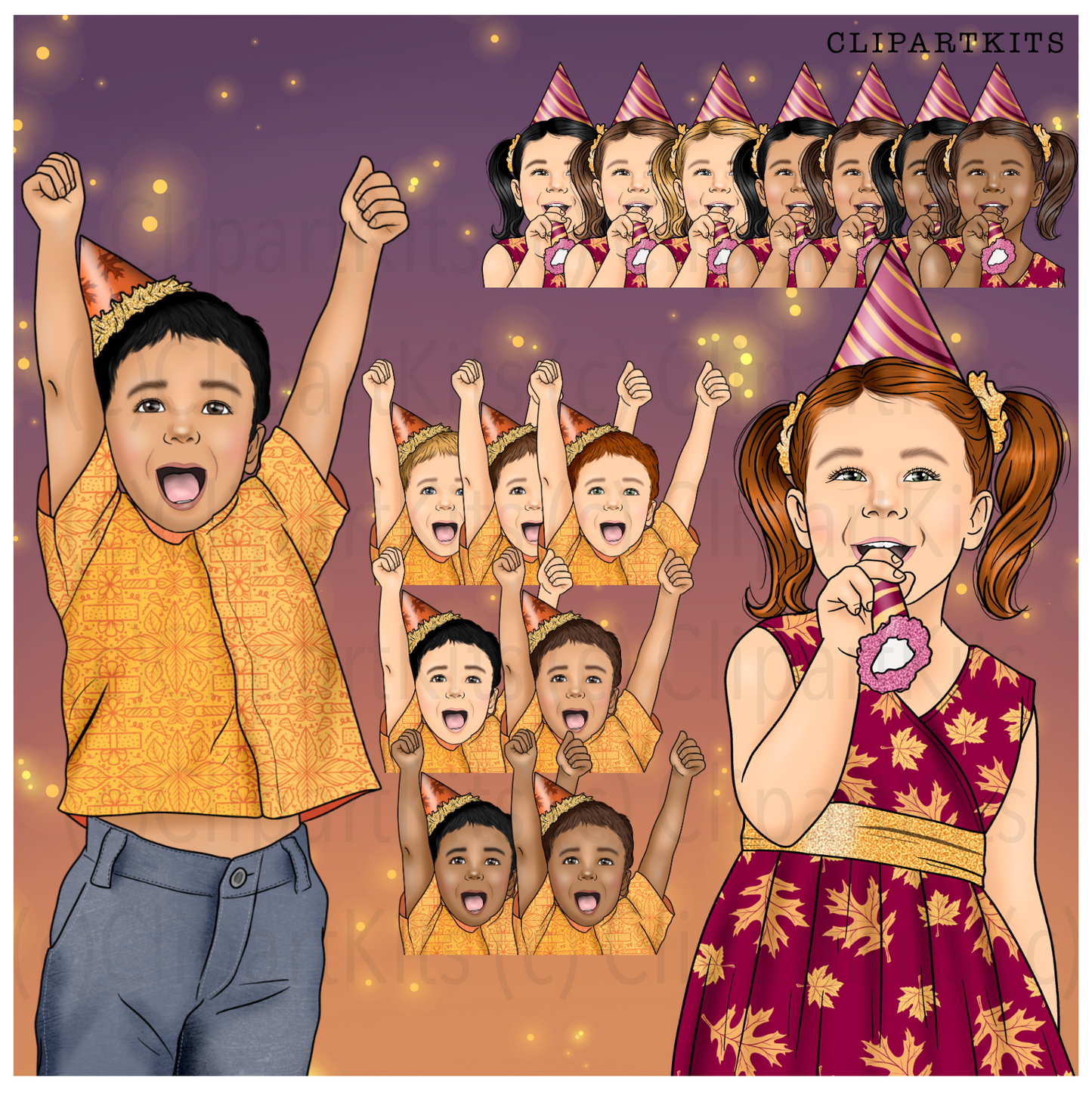 Fall Birthday | Complete Clipart Set
