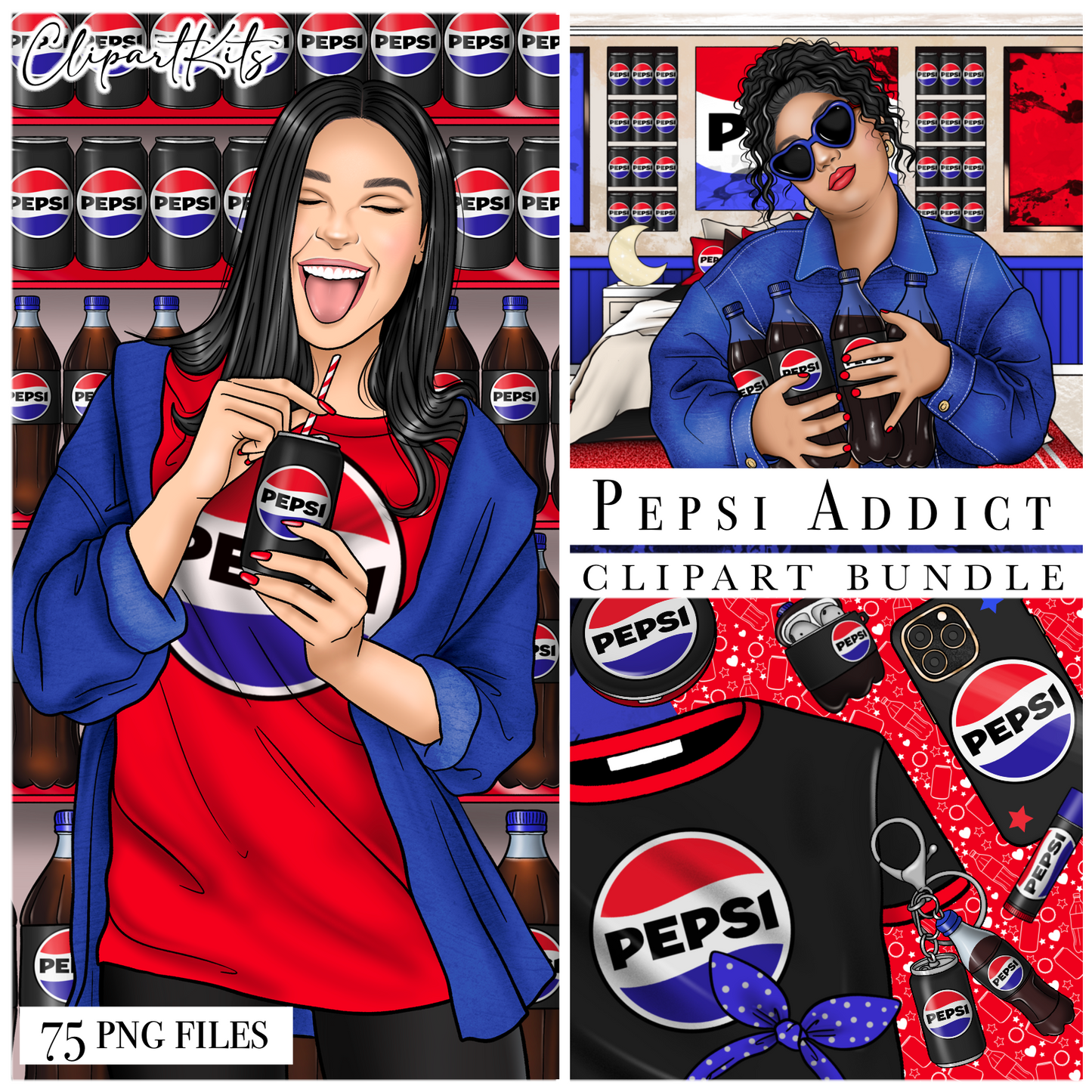 Pepsi Addict | Complete Clipart Set