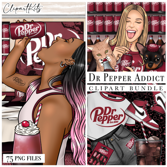 Dr Peps Addict | Complete Clipart Set