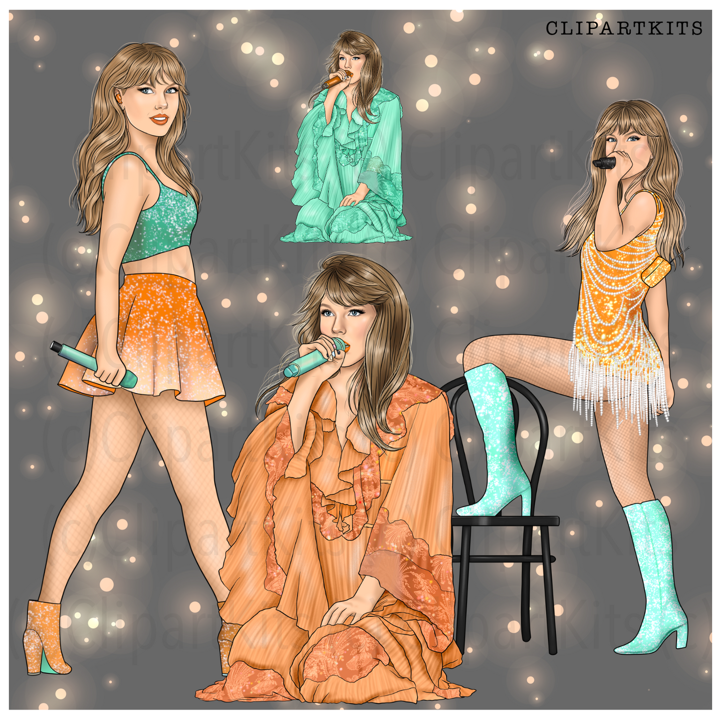 Showgirl - Limited Edition Art Set | Mini Clipart Set