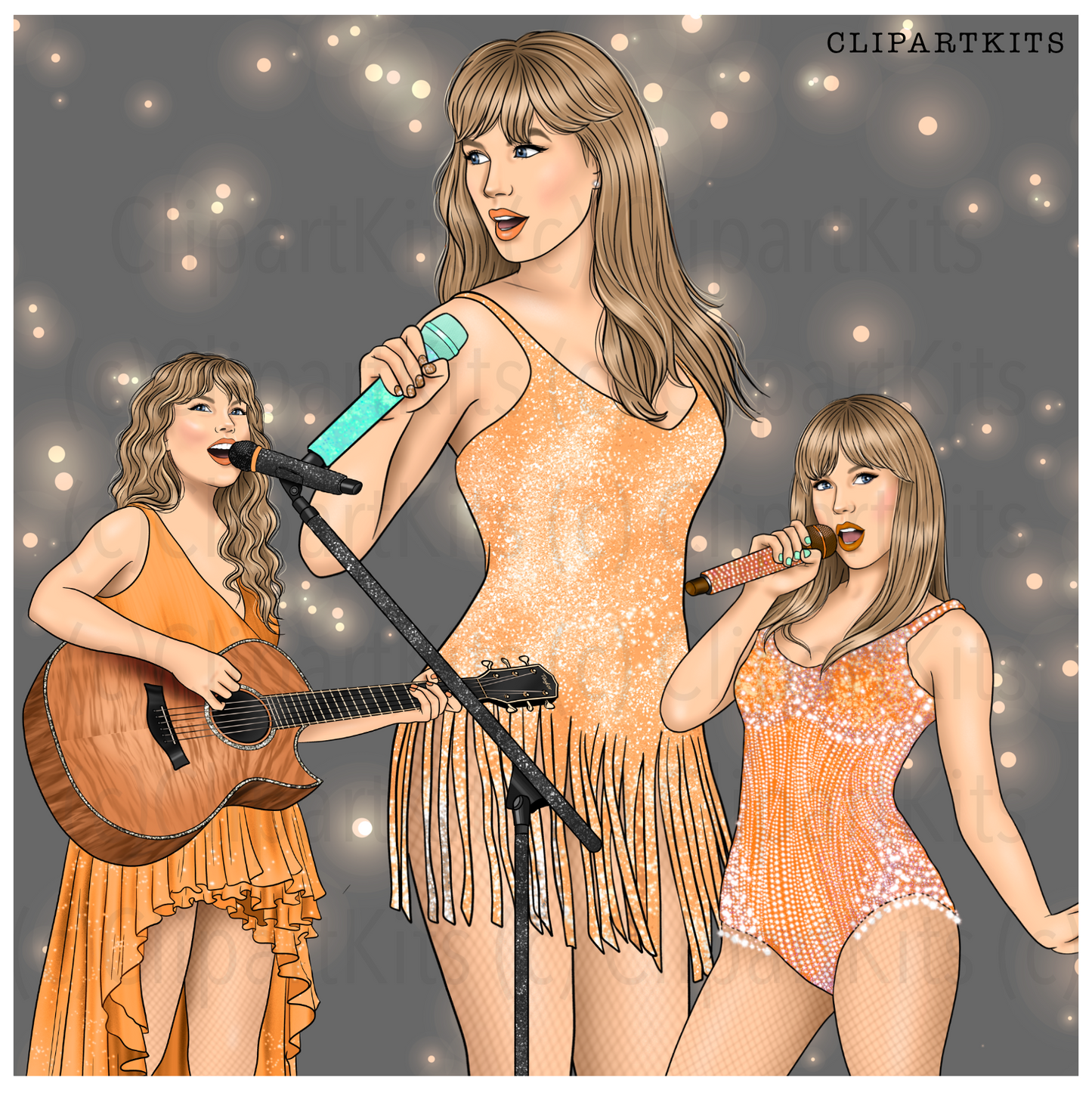 Showgirl - Limited Edition Art Set | Mini Clipart Set