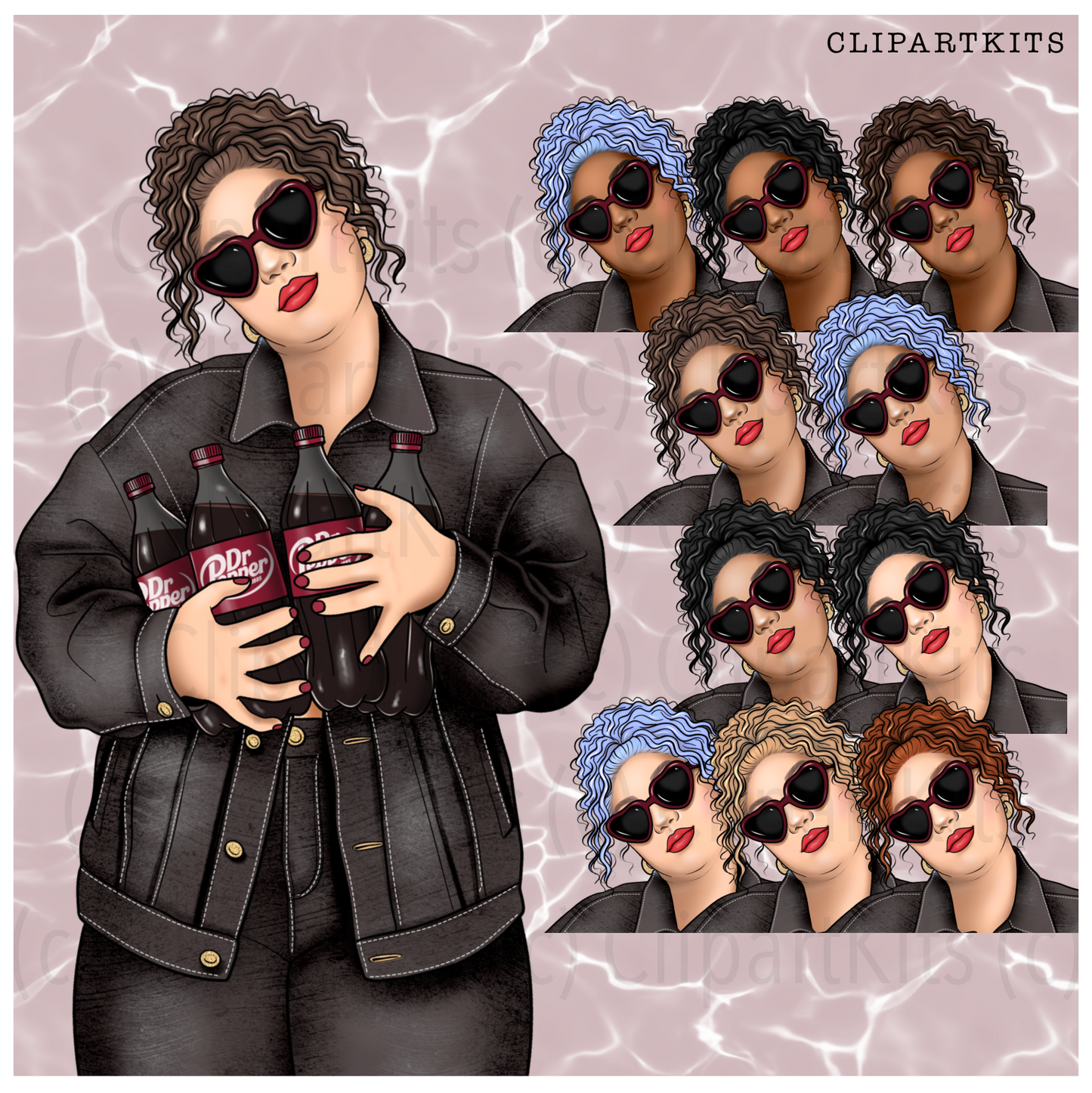Dr Peps Addict | Complete Clipart Set
