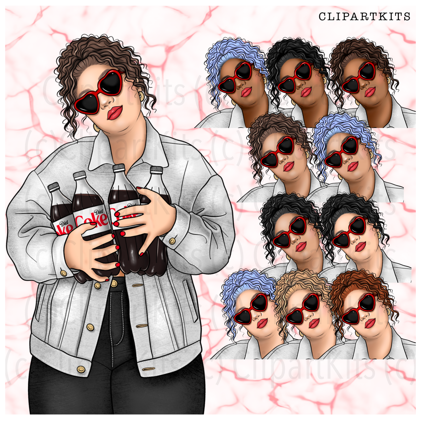 Diet Coke Addict | Complete Clipart Set