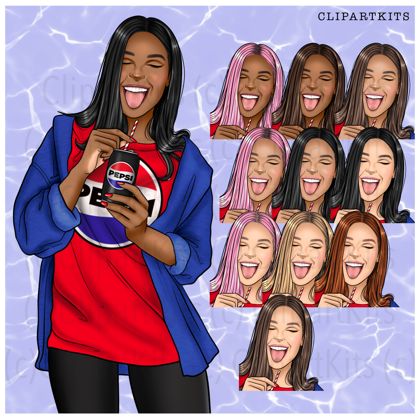 Pepsi Addict | Complete Clipart Set