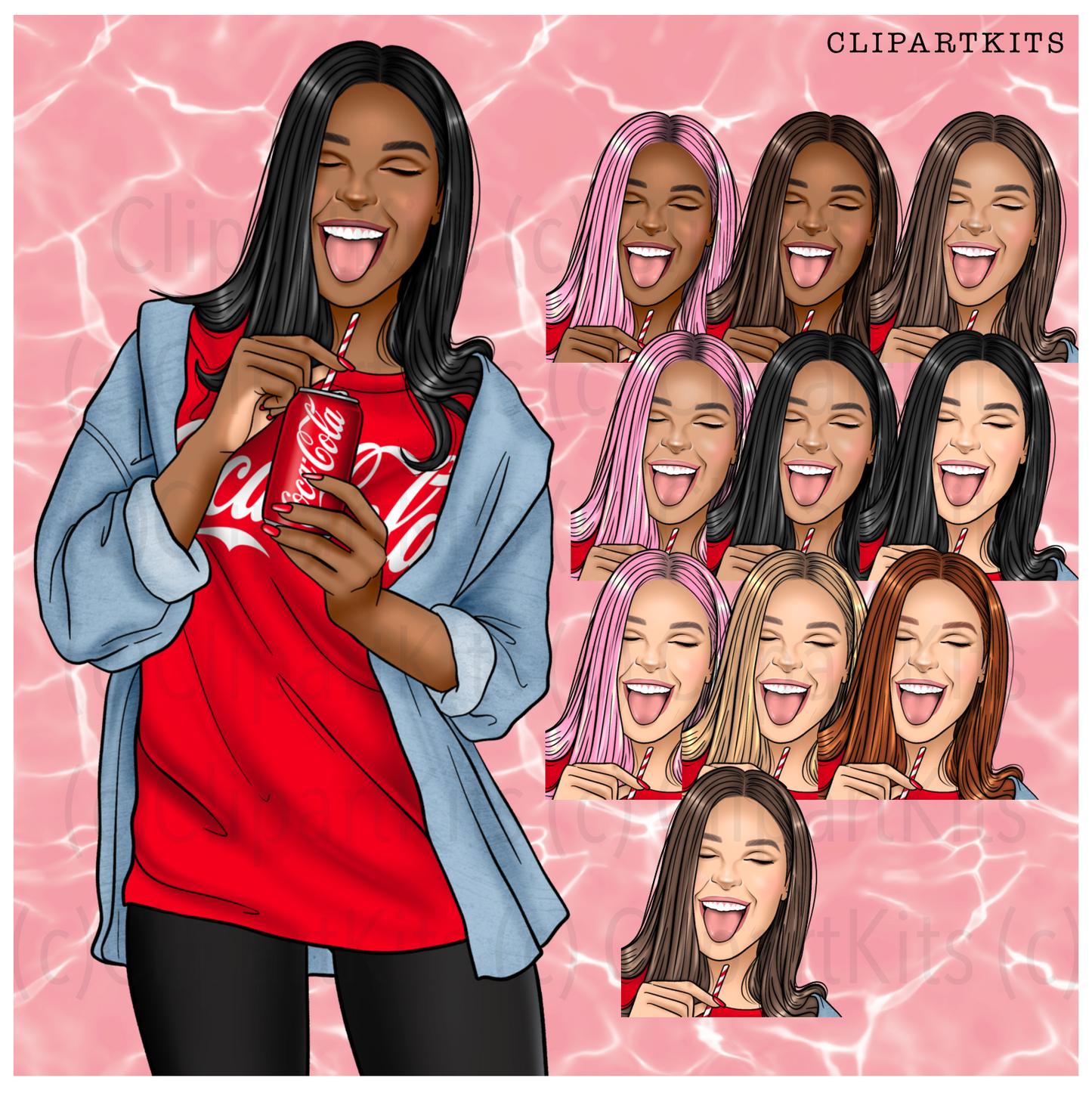 Cola Addict | Complete Clipart Set