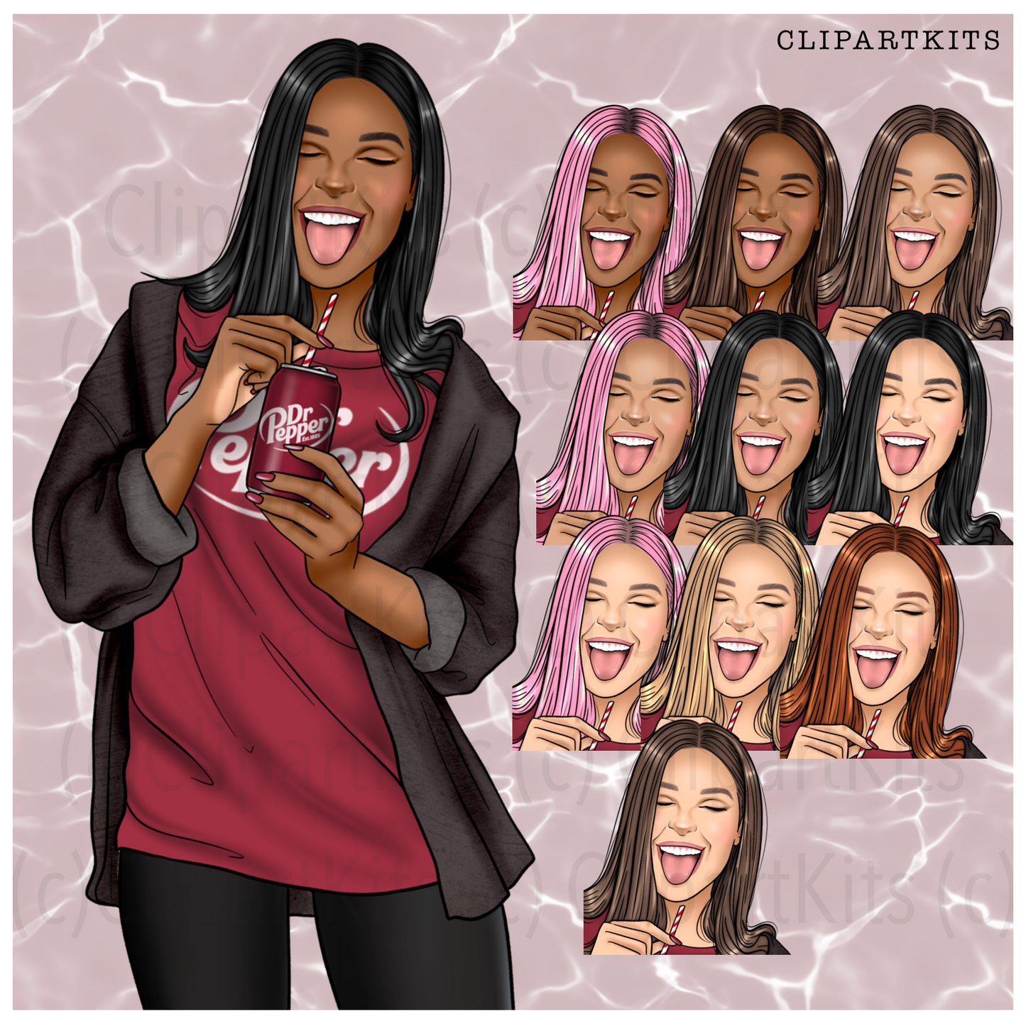 Dr Peps Addict | Complete Clipart Set