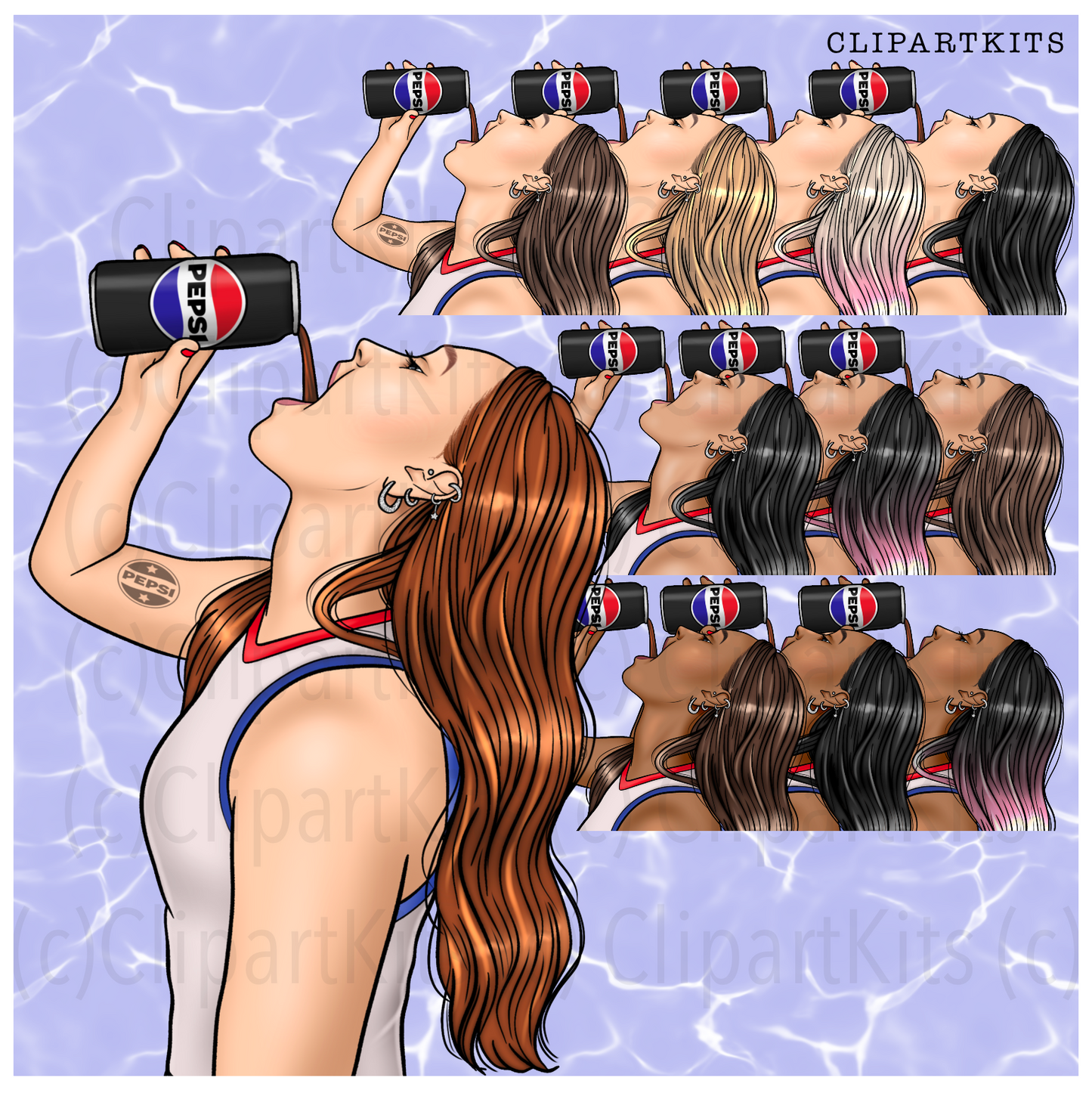 Pepsi Addict | Complete Clipart Set