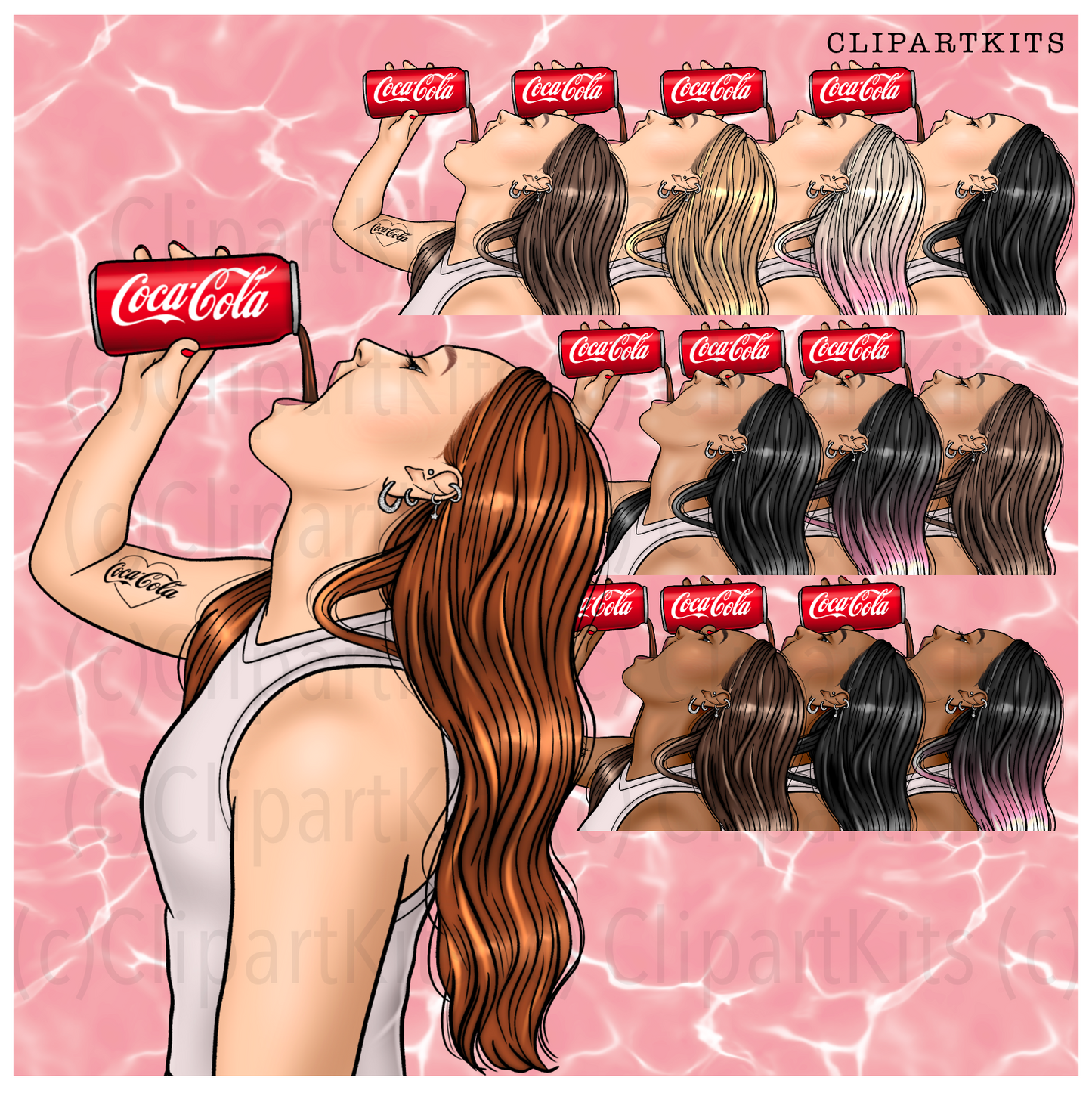 Cola Addict | Complete Clipart Set
