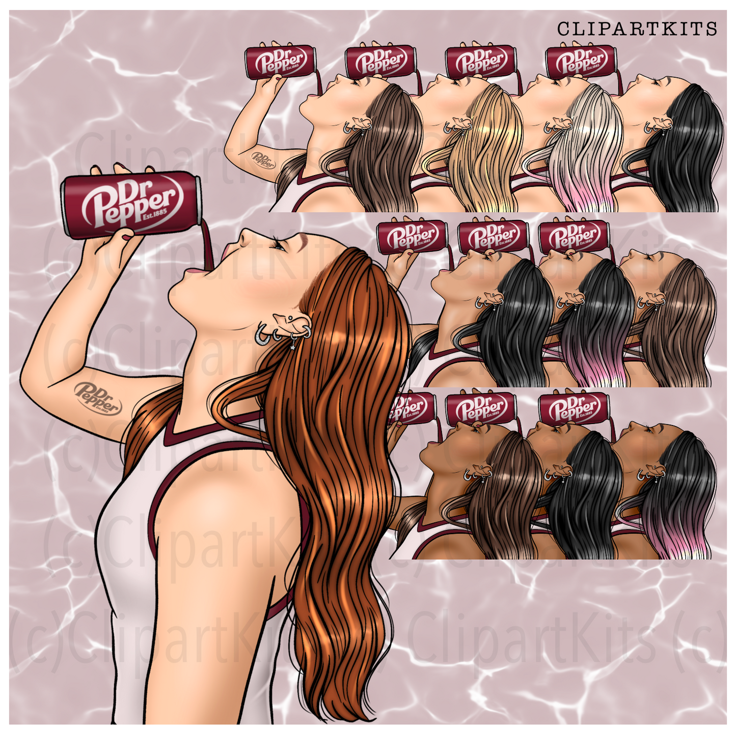 Dr Peps Addict | Complete Clipart Set