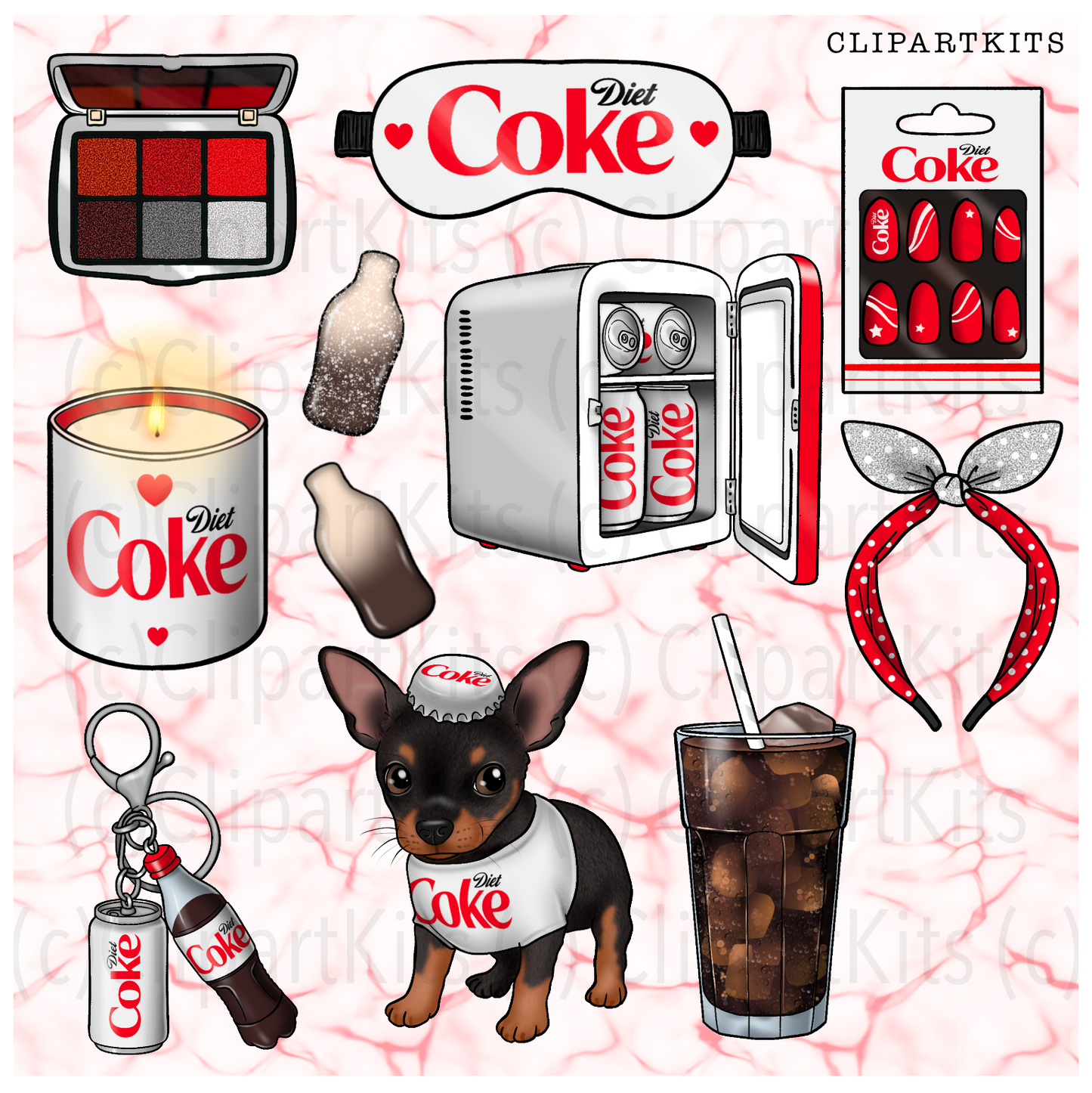 Diet Coke Addict | Complete Clipart Set