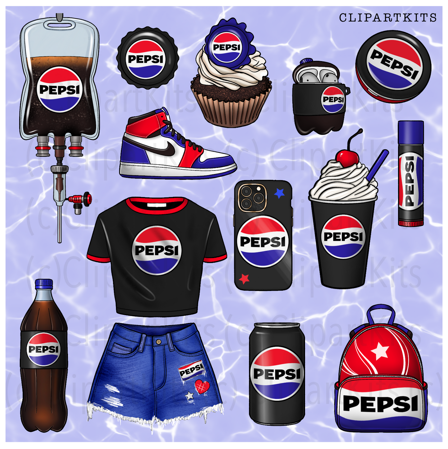 Pepsi Addict | Complete Clipart Set