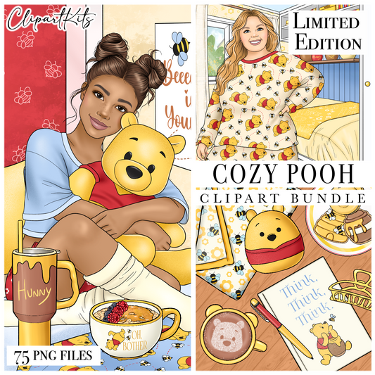 Cozy August Limited Edition Art Set | Complete Clipart Set