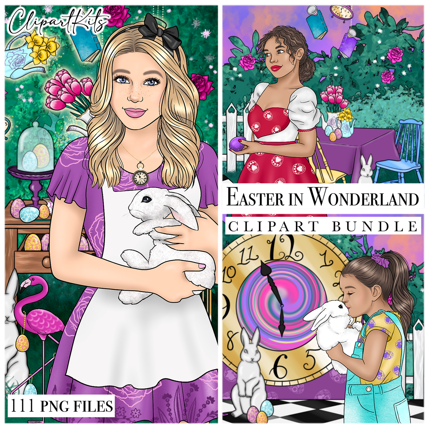 Easter in Wonderland | Complete Clipart Set