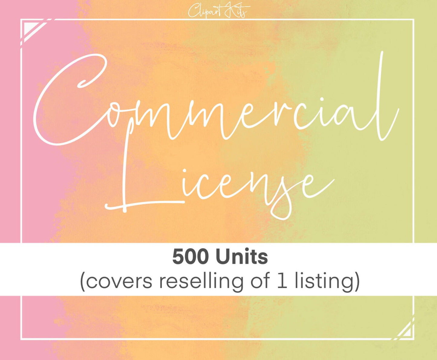 Upto 500 Unit Sales Commercial License for Clipart