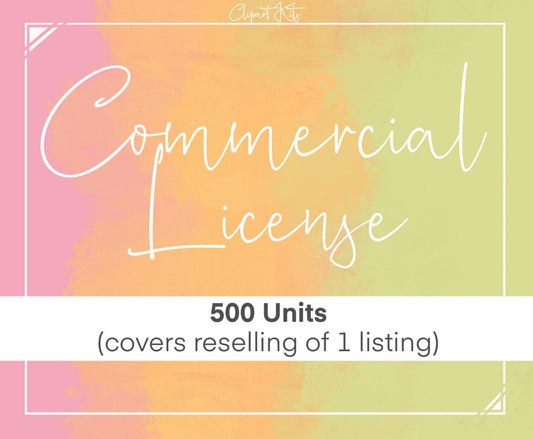 Upto 500 Unit Sales Commercial License for Clipart