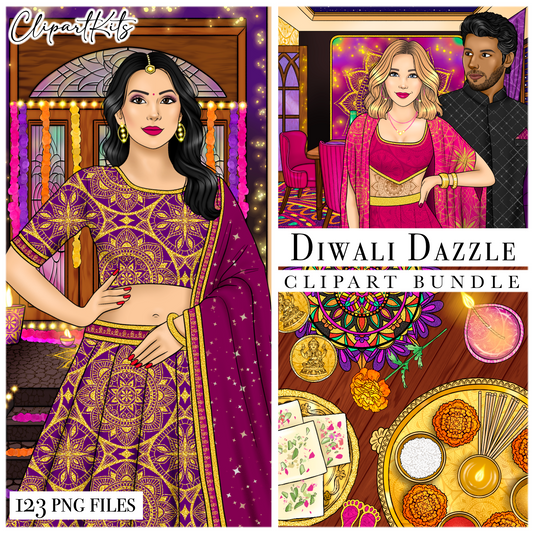 Diwali Dazzle | Complete Clipart Set