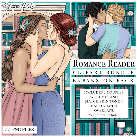 Romance Reader Expansion| Complete Clipart Set