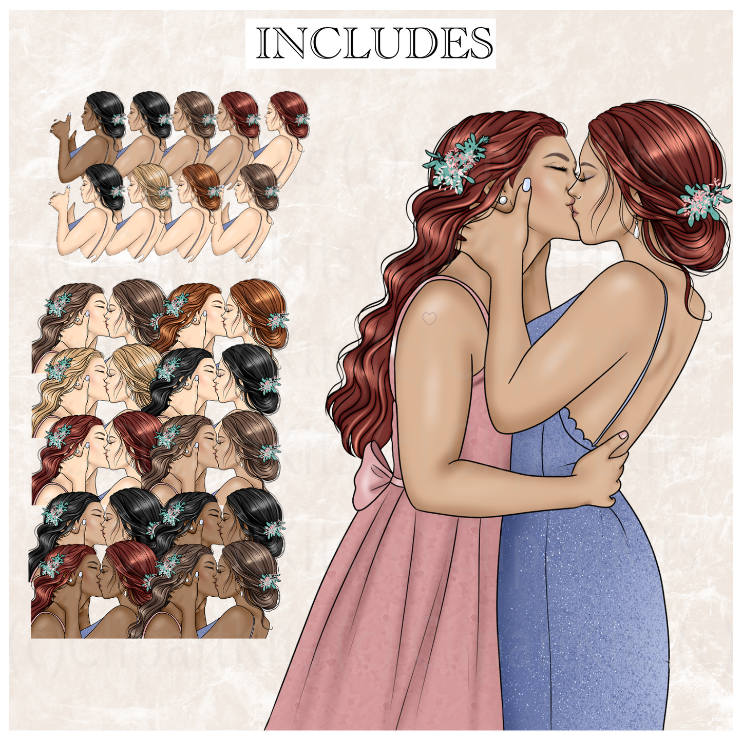 Romance Reader Expansion| Complete Clipart Set