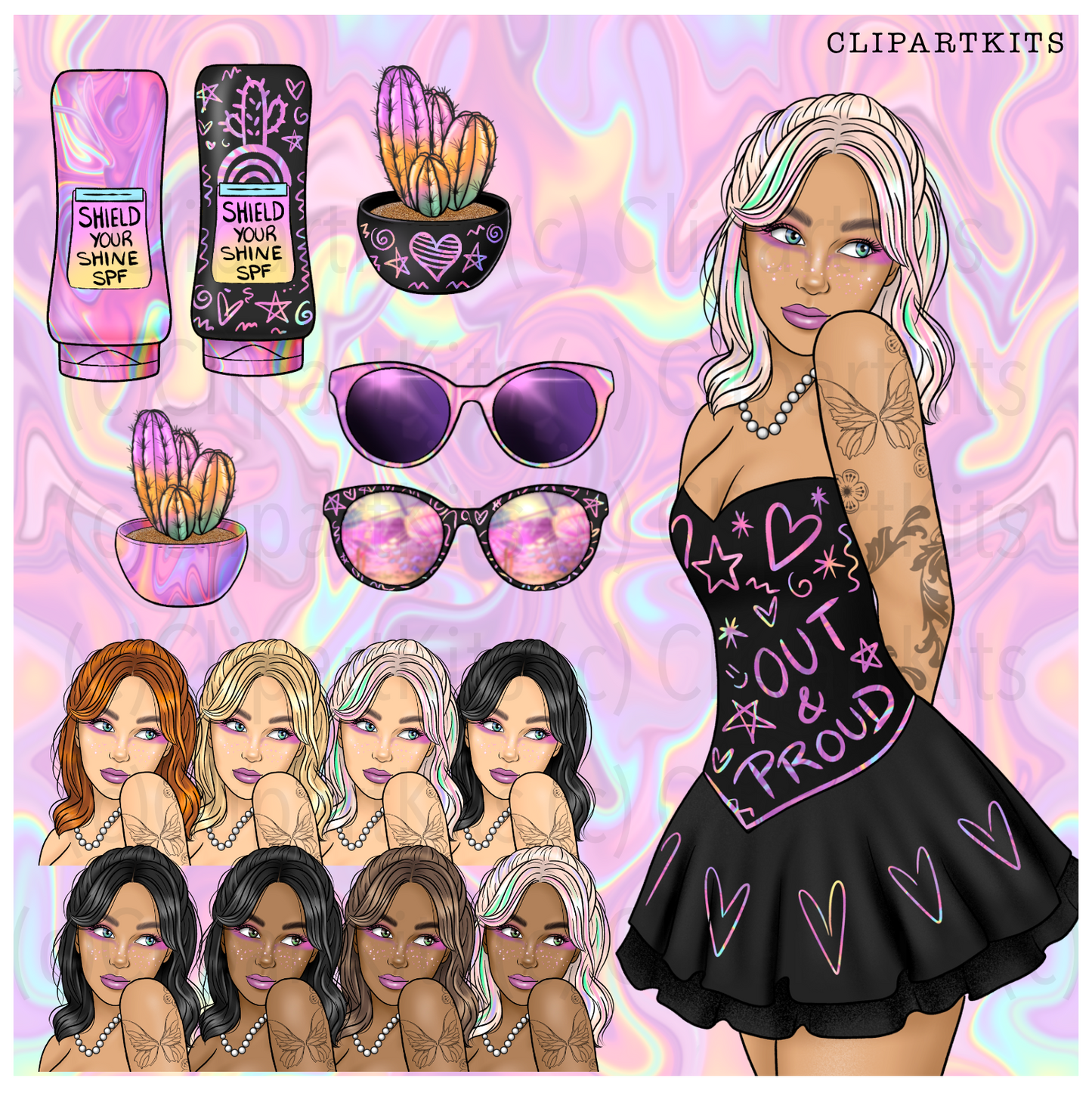 Pride Paradise | Complete Clipart Set