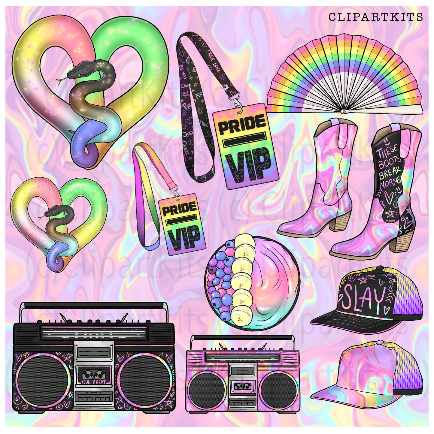 Pride Paradise | Complete Clipart Set