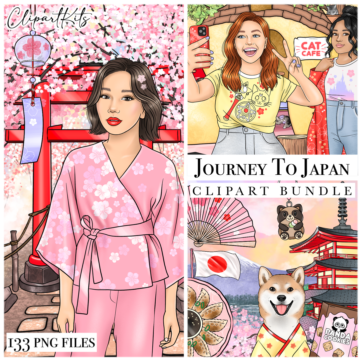 Journey to Japan | Complete Clipart Set