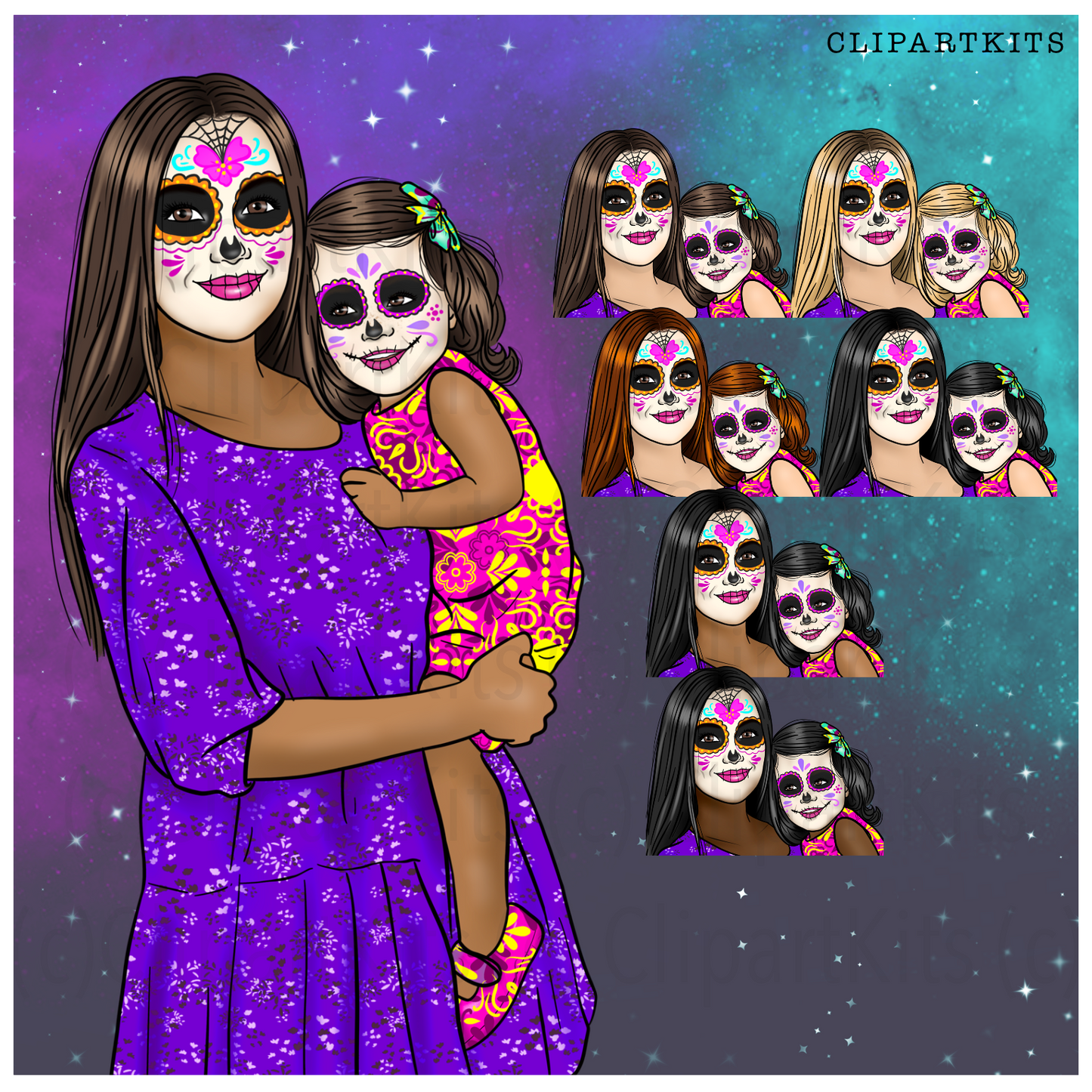 Dia De Los Muertos | Complete Clipart Set