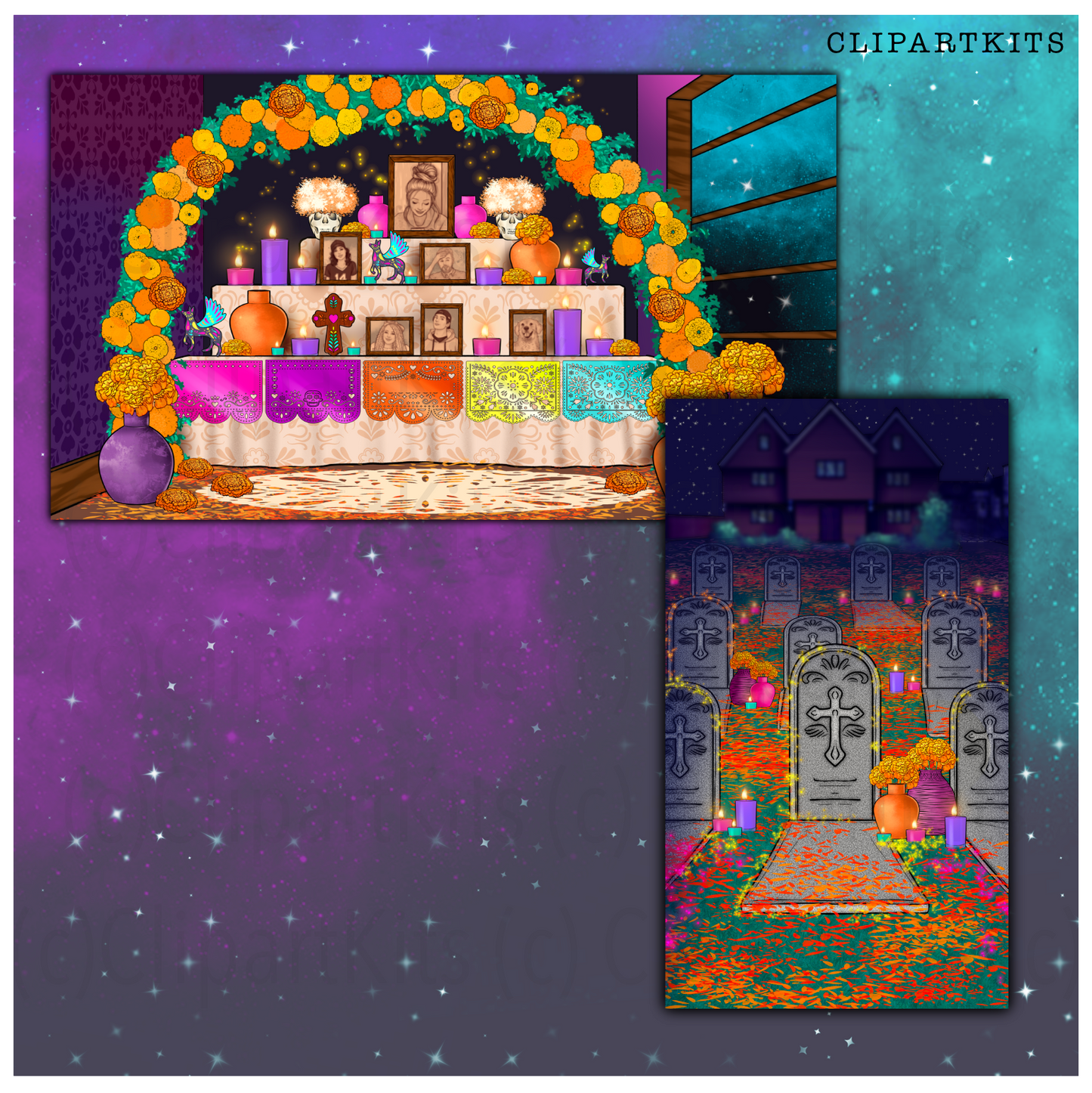Dia De Los Muertos | Complete Clipart Set