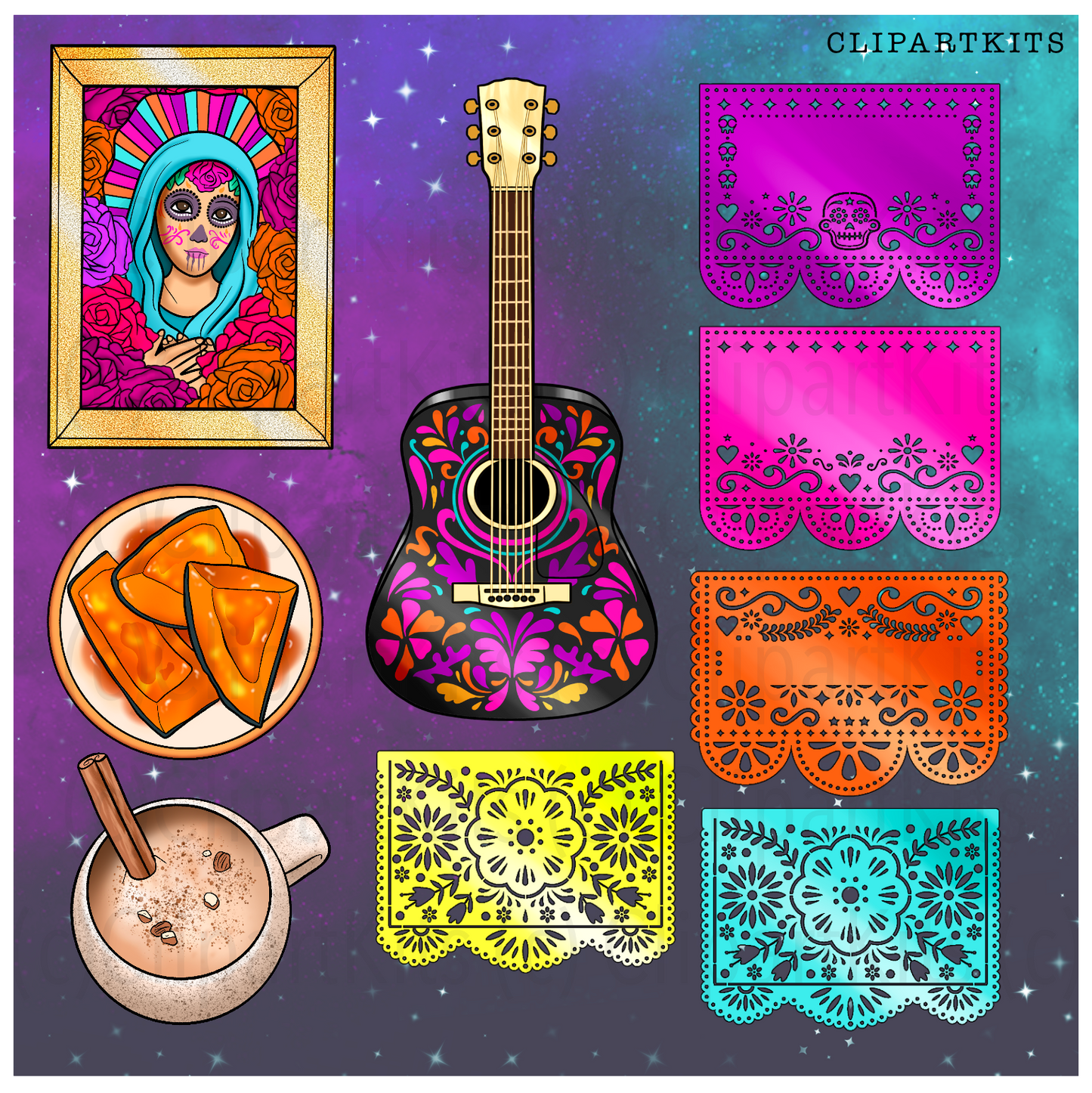 Dia De Los Muertos | Complete Clipart Set