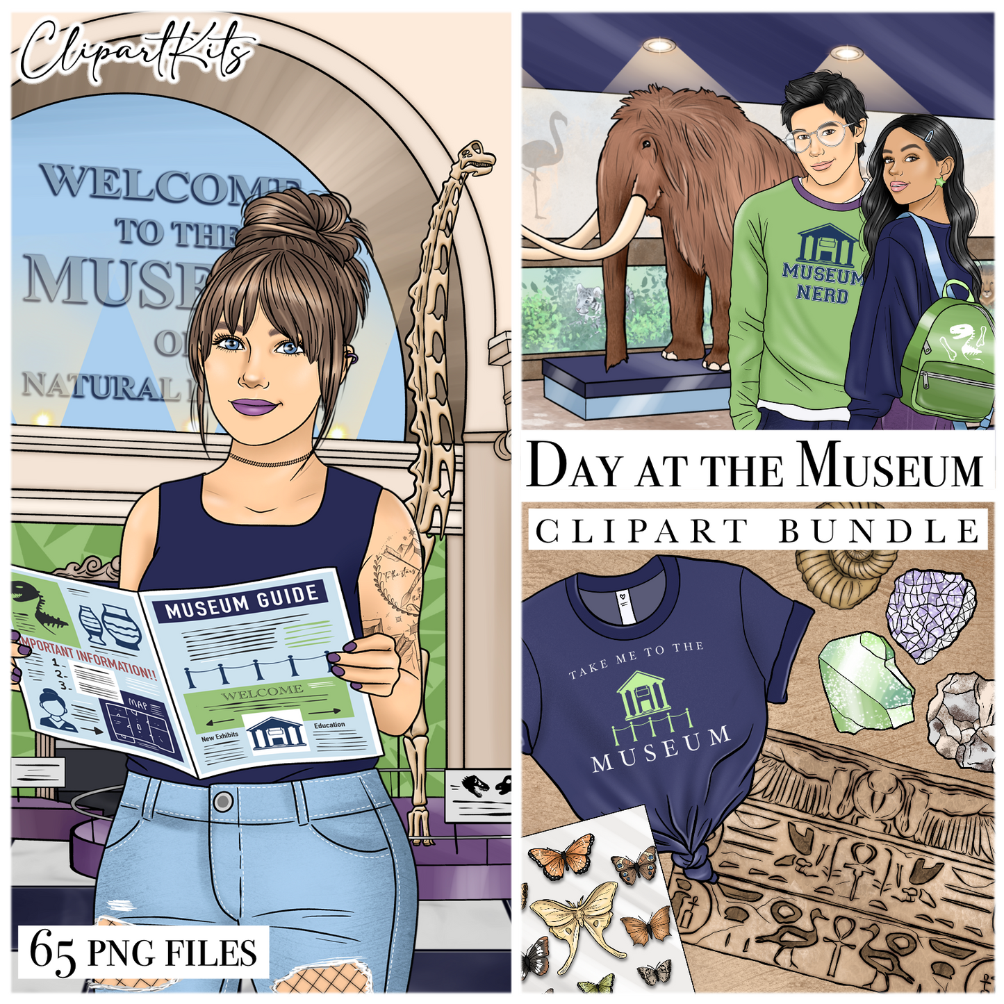 Day at the Museum | Complete Clipart Set