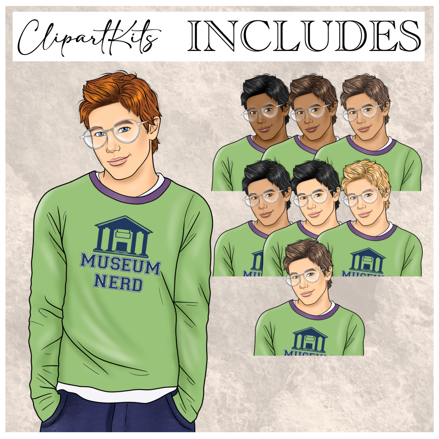 Day at the Museum | Complete Clipart Set