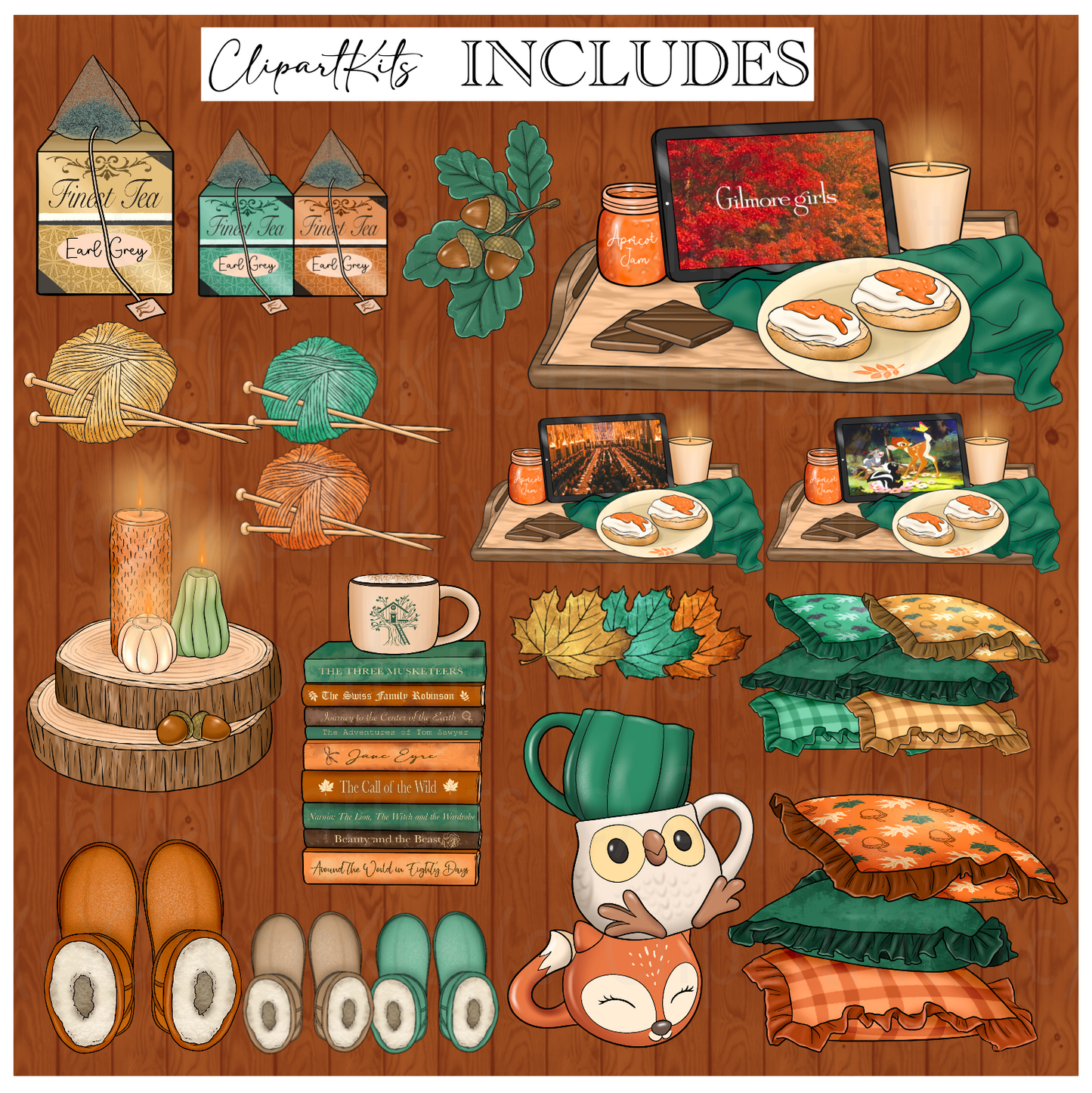 Cosy Treehouse | Complete Clipart Set