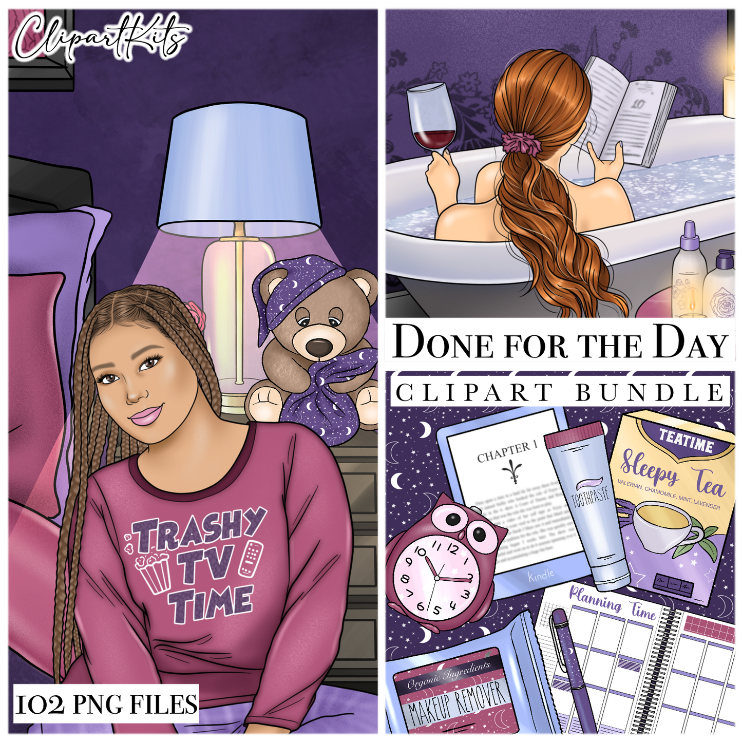 Done for the Day | Complete Clipart Set