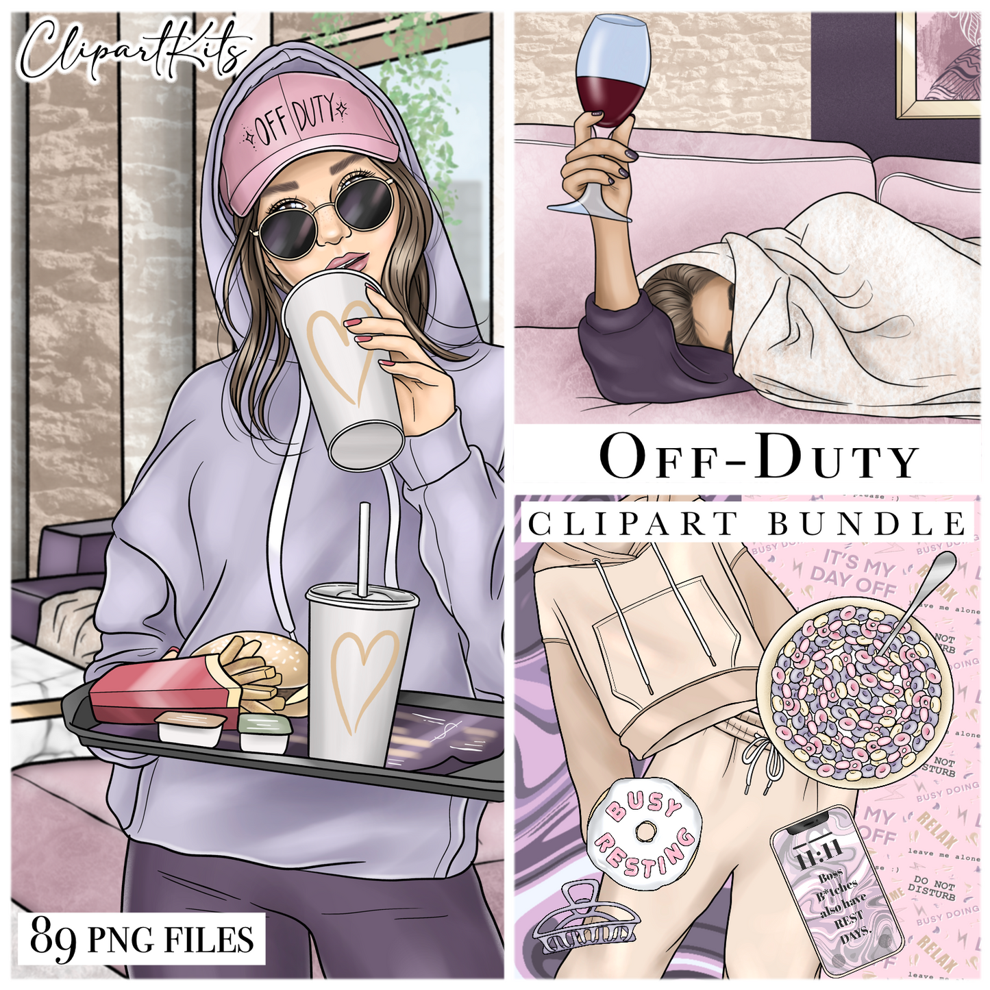 Off Duty | Complete Clipart Set