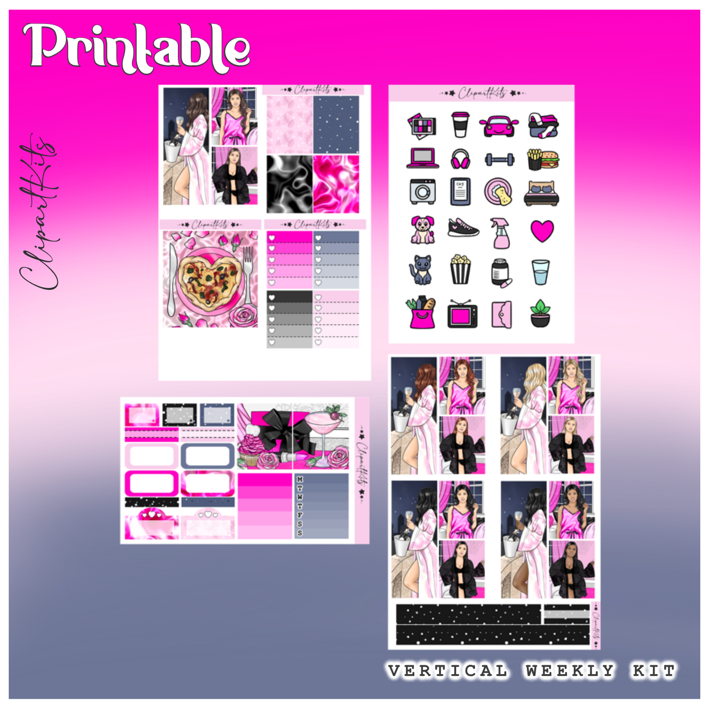 I Love Me | PRINTABLE Weekly Vertical Kit