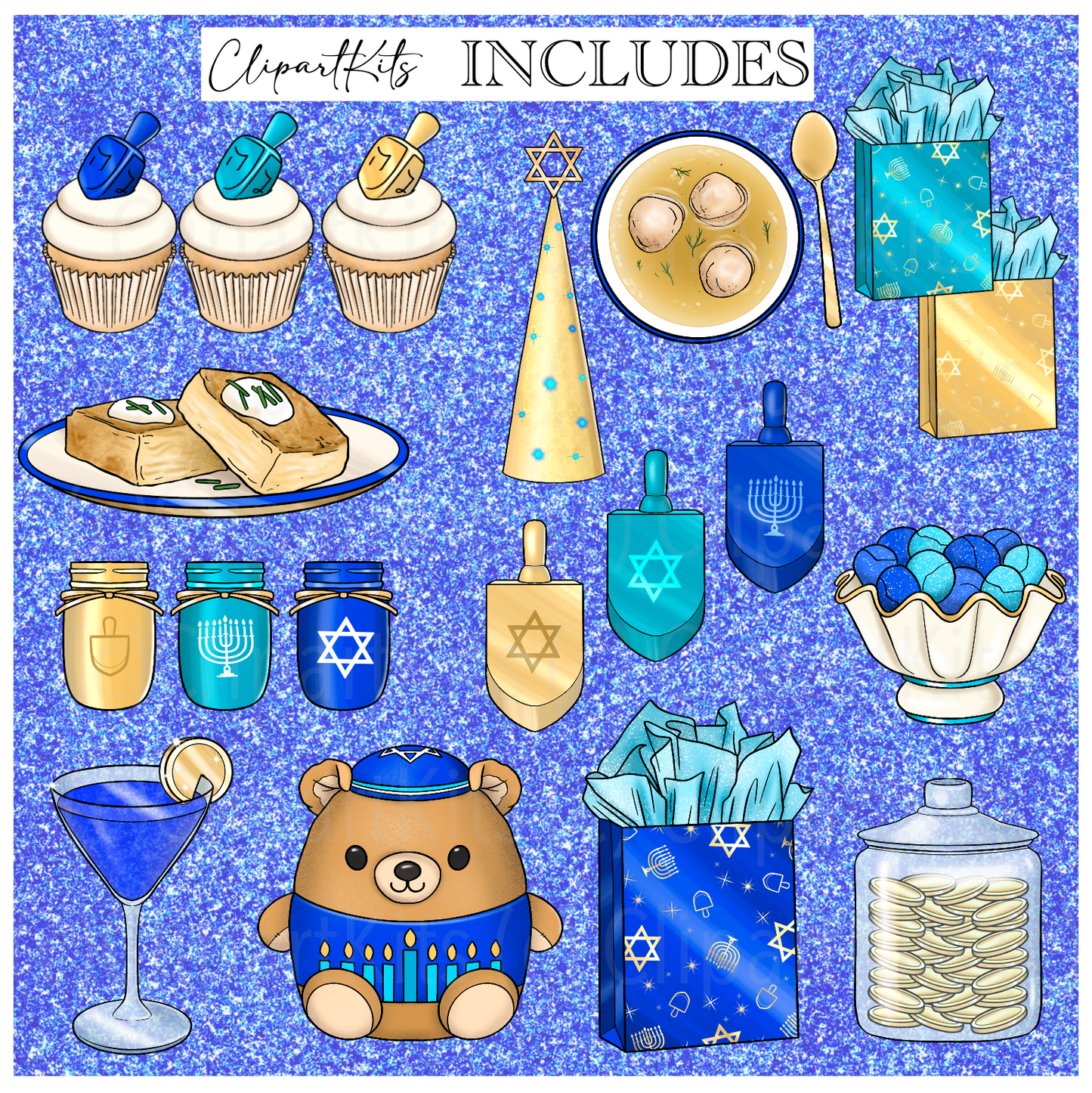 Hanukkah Holiday | Complete Clipart Set