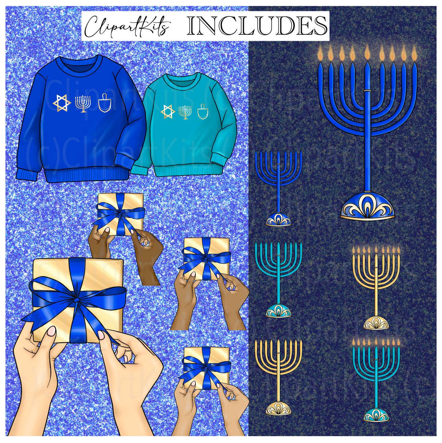 Hanukkah Holiday | Complete Clipart Set