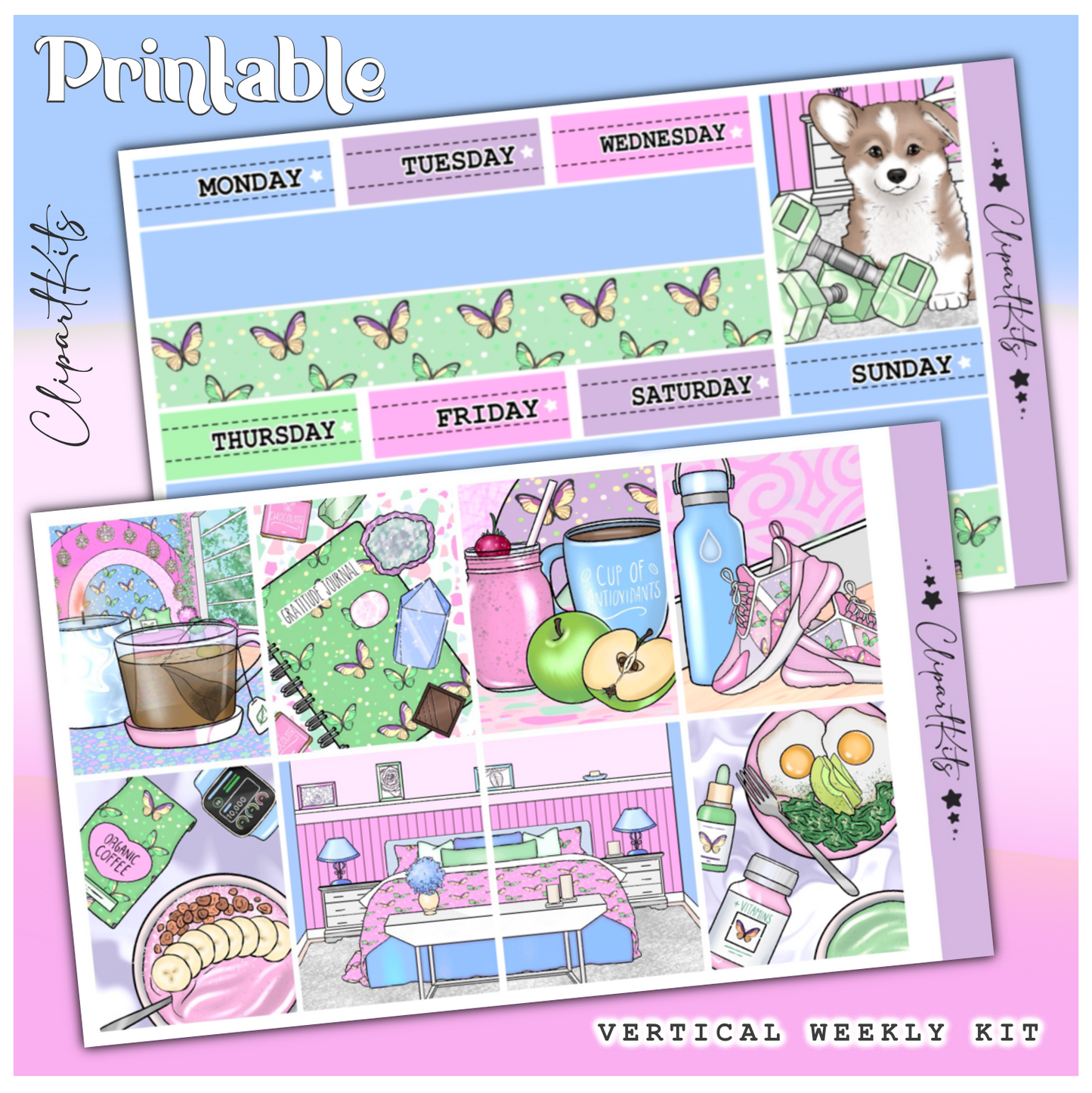 Healthy Me | PRINTABLE Weekly Vertical Kit