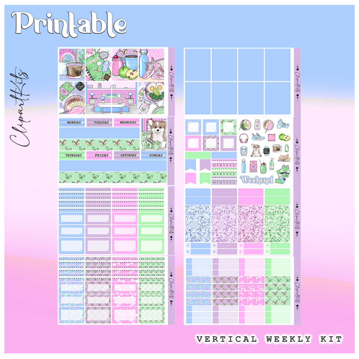 Healthy Me | PRINTABLE Weekly Vertical Kit