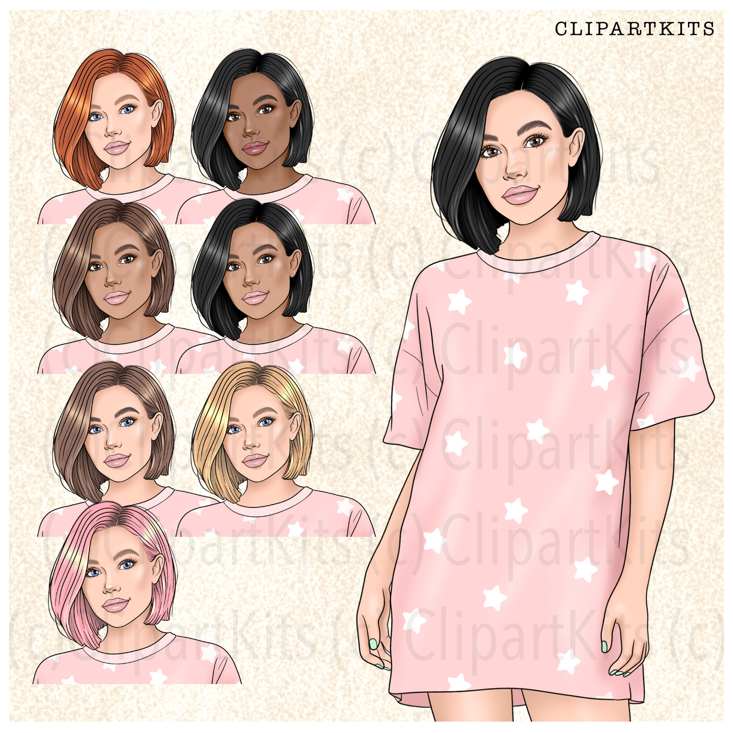 Cozy Gamer GREEN | Complete Clipart Set