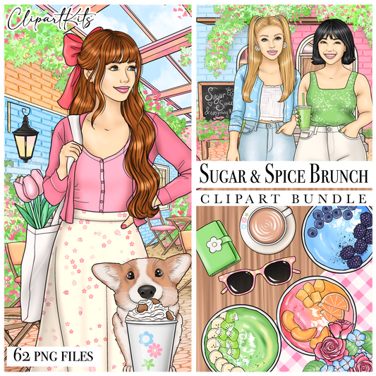 Sugar And Spice Brunch | Complete Clipart Set