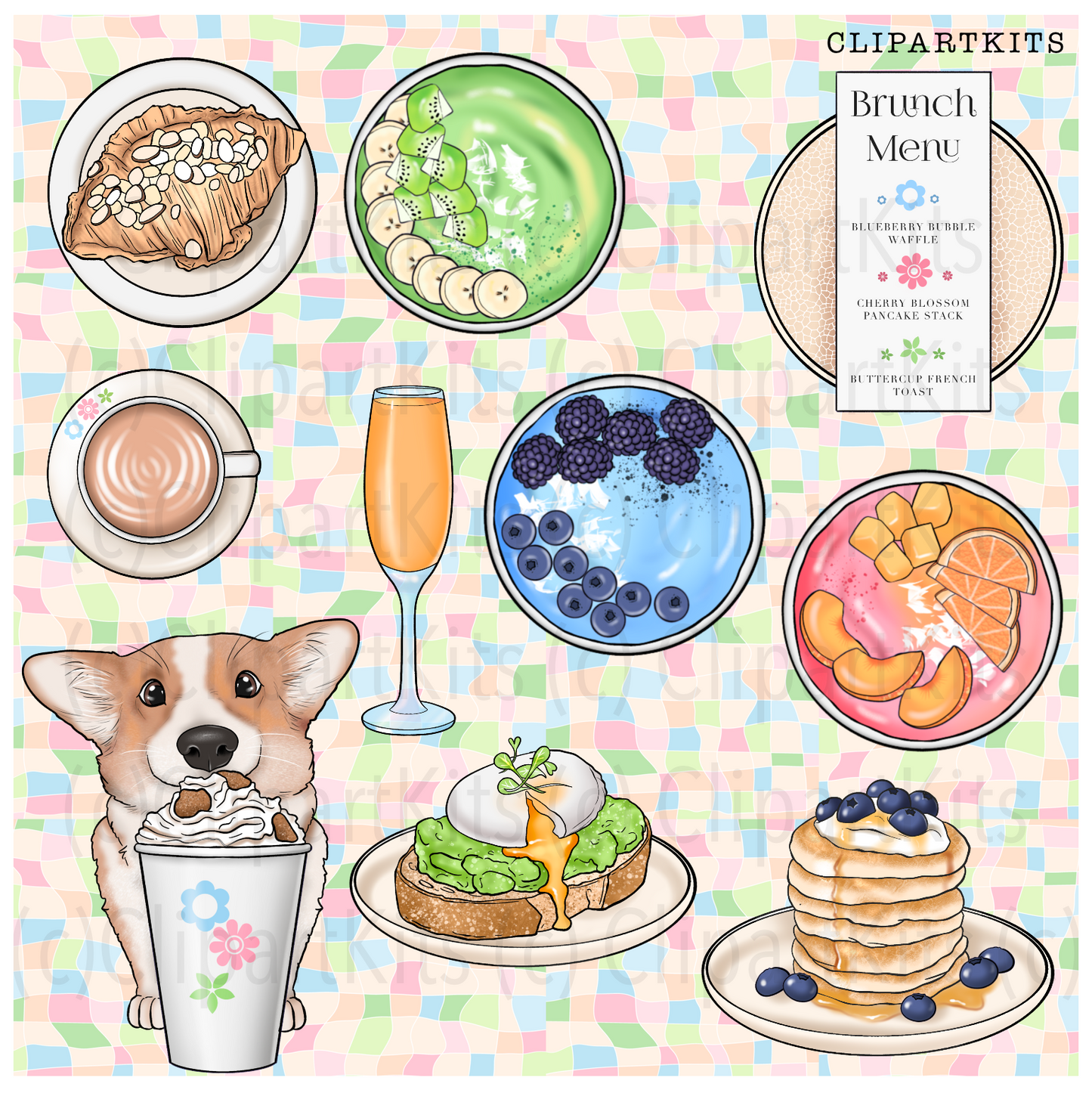 Sugar And Spice Brunch | Complete Clipart Set