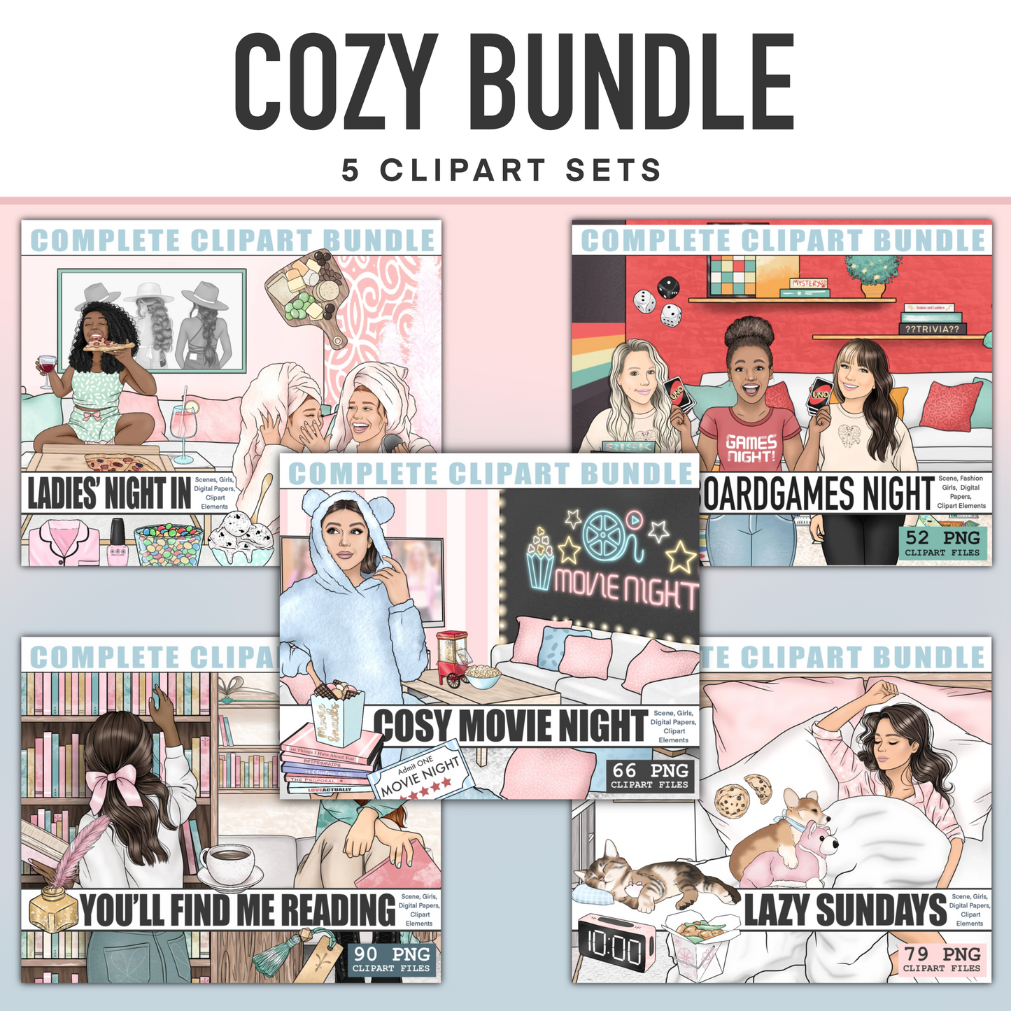 Cozy Bundle | Complete Clipart Sets