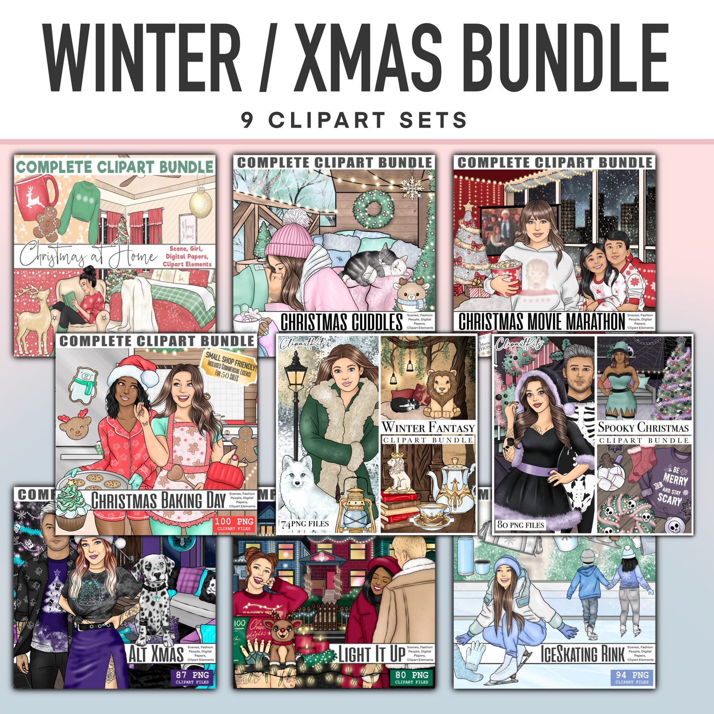 Winter / Christmas Bundle | Complete Clipart Sets