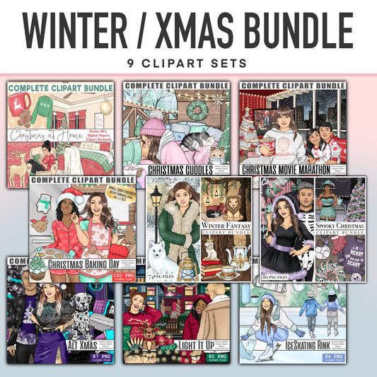 Winter / Christmas Bundle | Complete Clipart Sets
